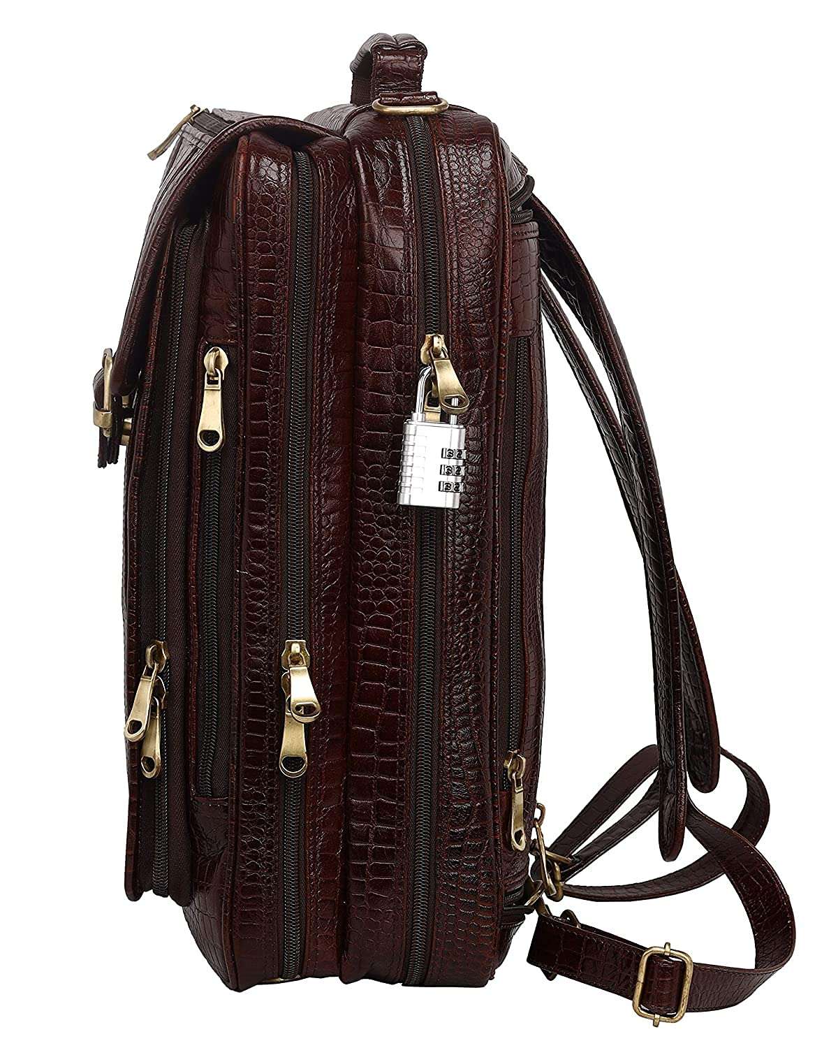 C COMFORT Genuine Leather Shoulder Bags for Men Multipurpose Business Laptop Backpack Bag MacBook NoteBook Upto 16 Inch | Handbags with Shoulder Straps | 2 Main Compartment | (Brown*) 6