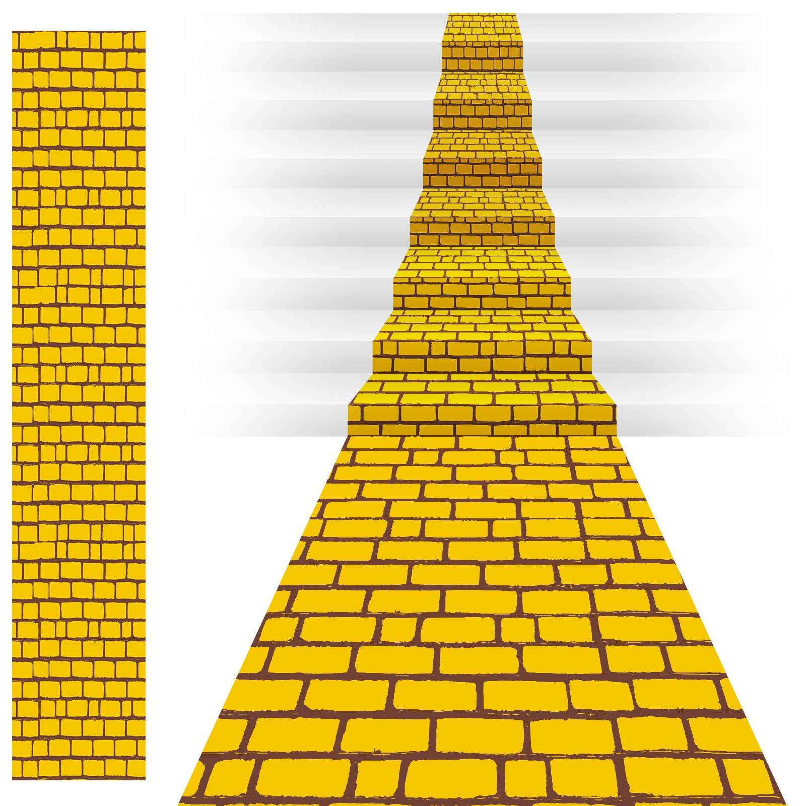 TaoBary 31.5 in X 65.6 ft Yellow Long Brick Floor Runner Brick Wall Backdrop Carpet for Halloween Wizard Cosplay Party Princess Decorations 1