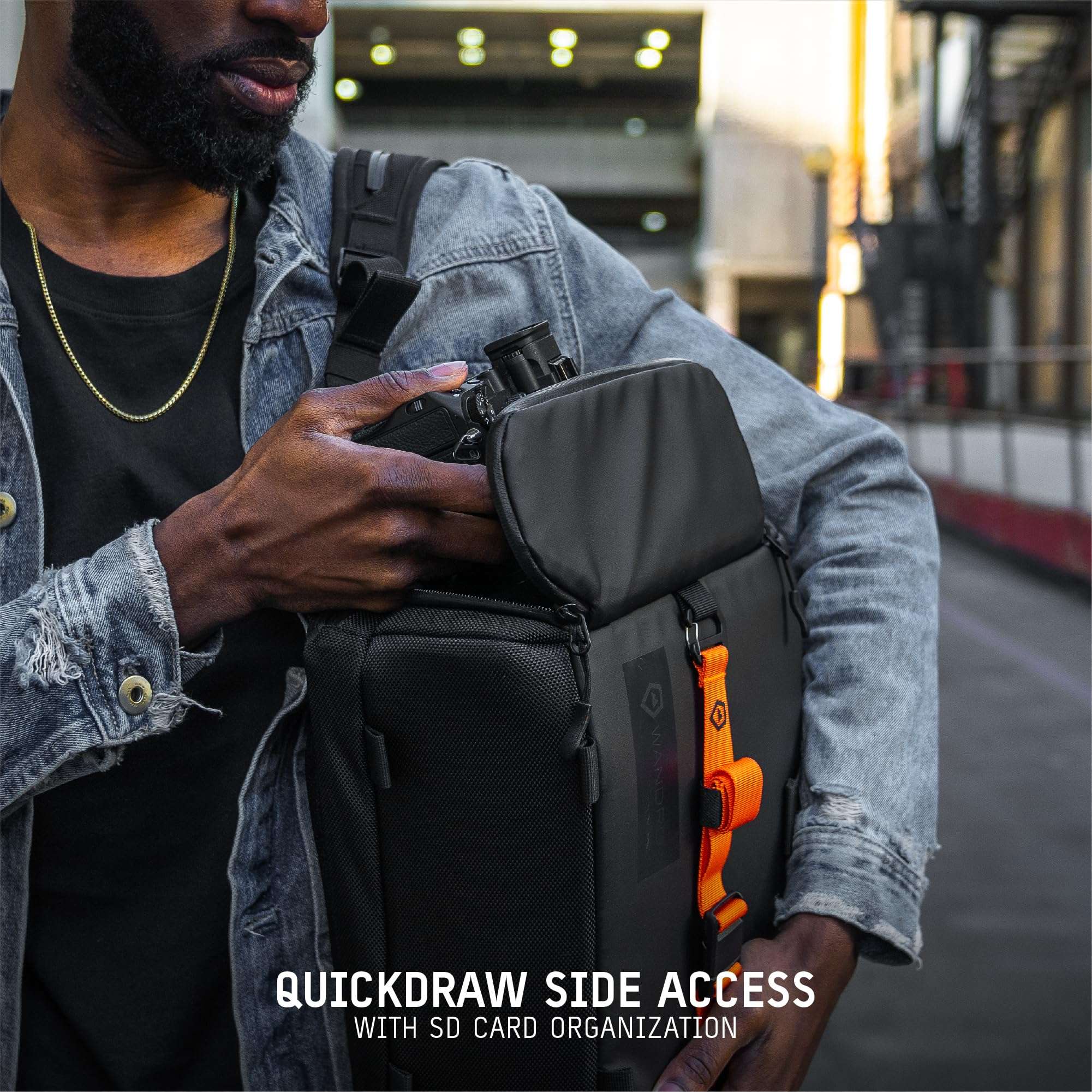 WANDRD PRVKE Lite: Weather-Resistant Travel & Camera Backpack with Laptop Sleeve, Quick Side Access, Clamshell Opening – Ideal Photography & Travel Bag (Black) 5