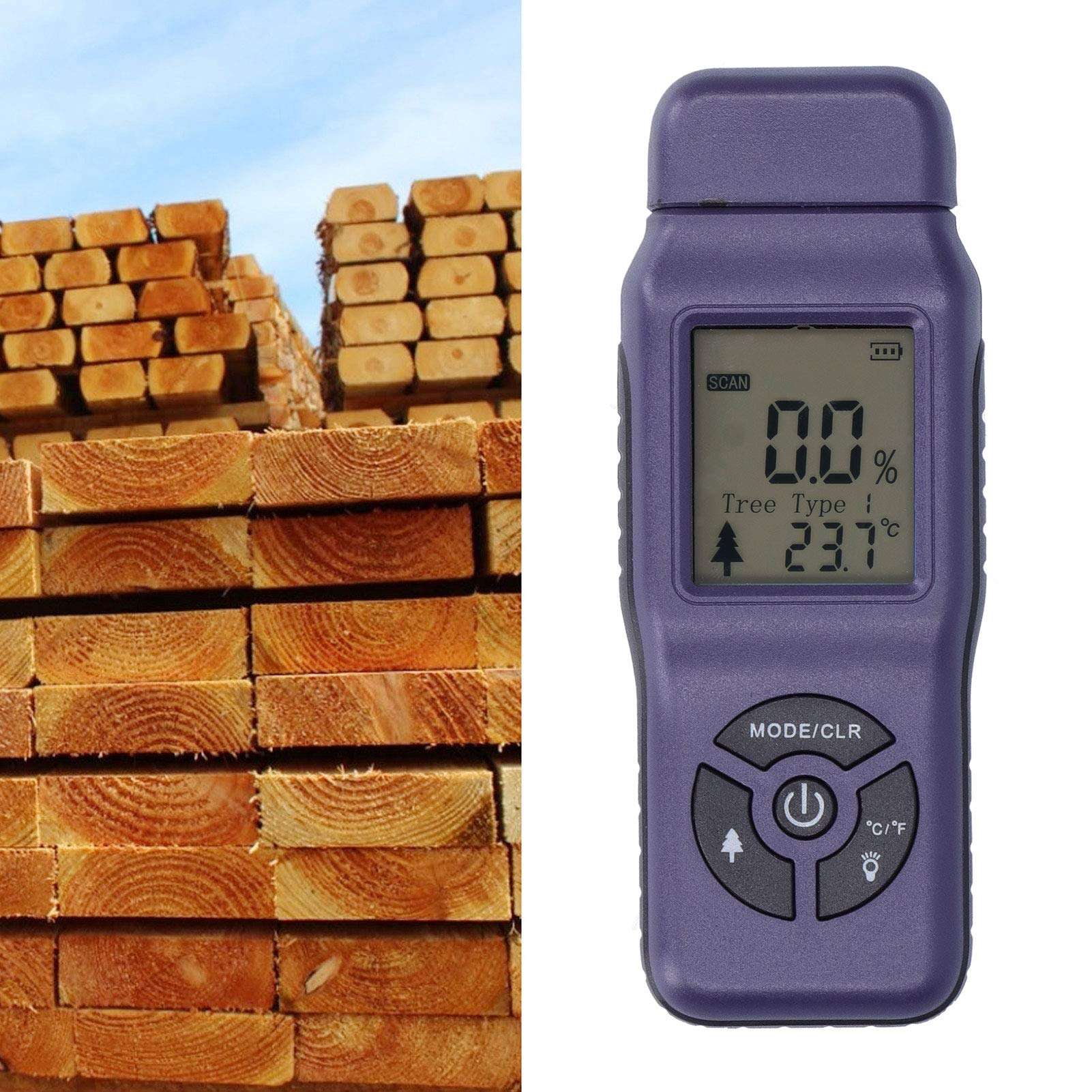 Wood Moisture Tester, Moisture Detector, Quickly Timber Moisture Meter, for Measure Wood Contractors(purple) 2