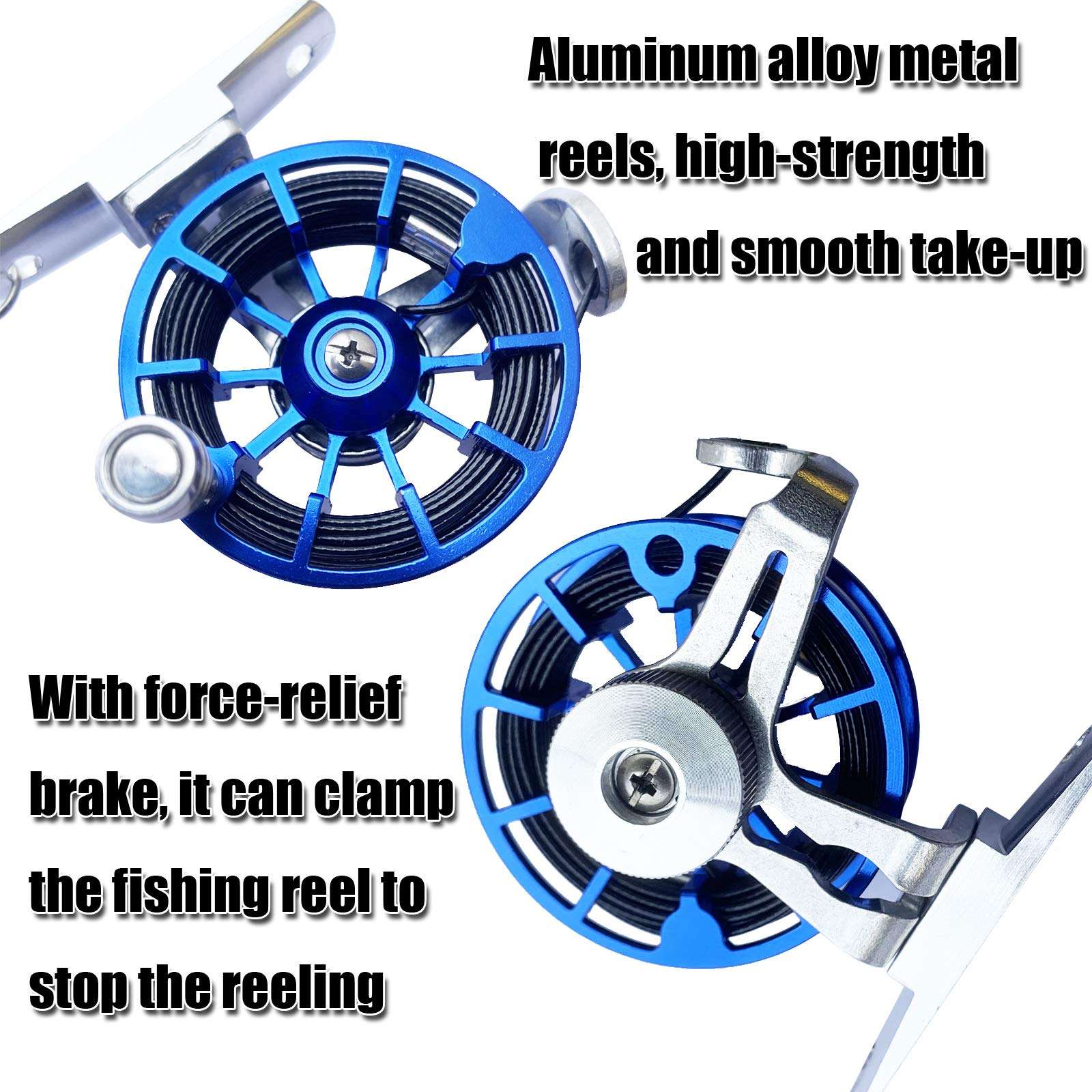 Fish Stringer with Reel Steel Wire Float Fishing Stringer with 10 Stainless Steel Snaps Fish Lock 6