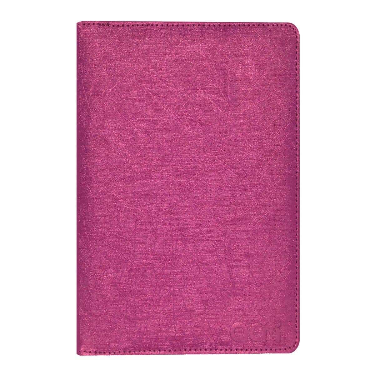 Acm Designer Rotating Leather Flip Case Compatible with Lenovo 710i Cover Stand Dark Pink 5