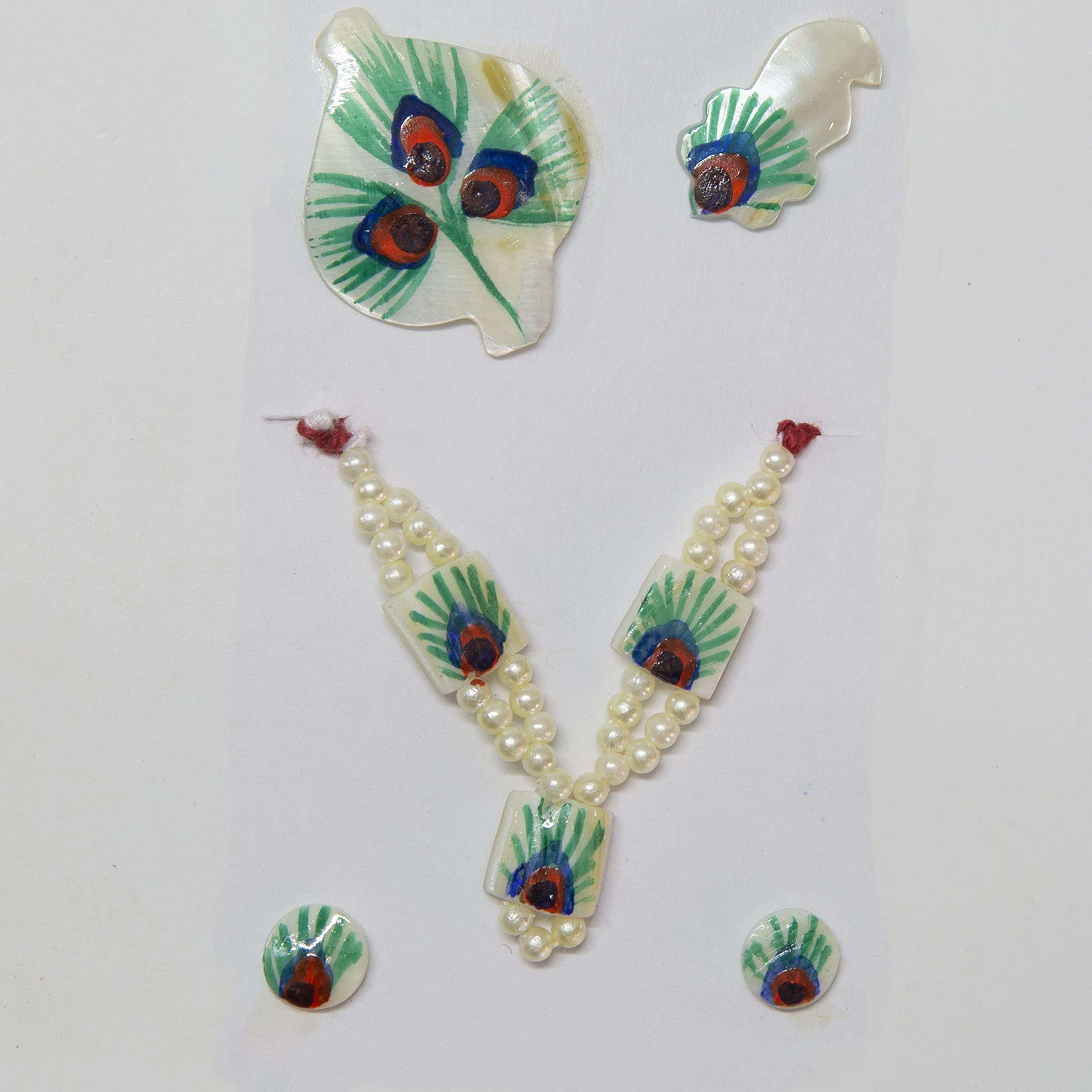 SHREEJI SHRINGAR Mala Set Including Kundal, Mukut and Shishful for All Swaroops of Krishna / .Laddu Gopal Accessories - Shreeji Shringar 6