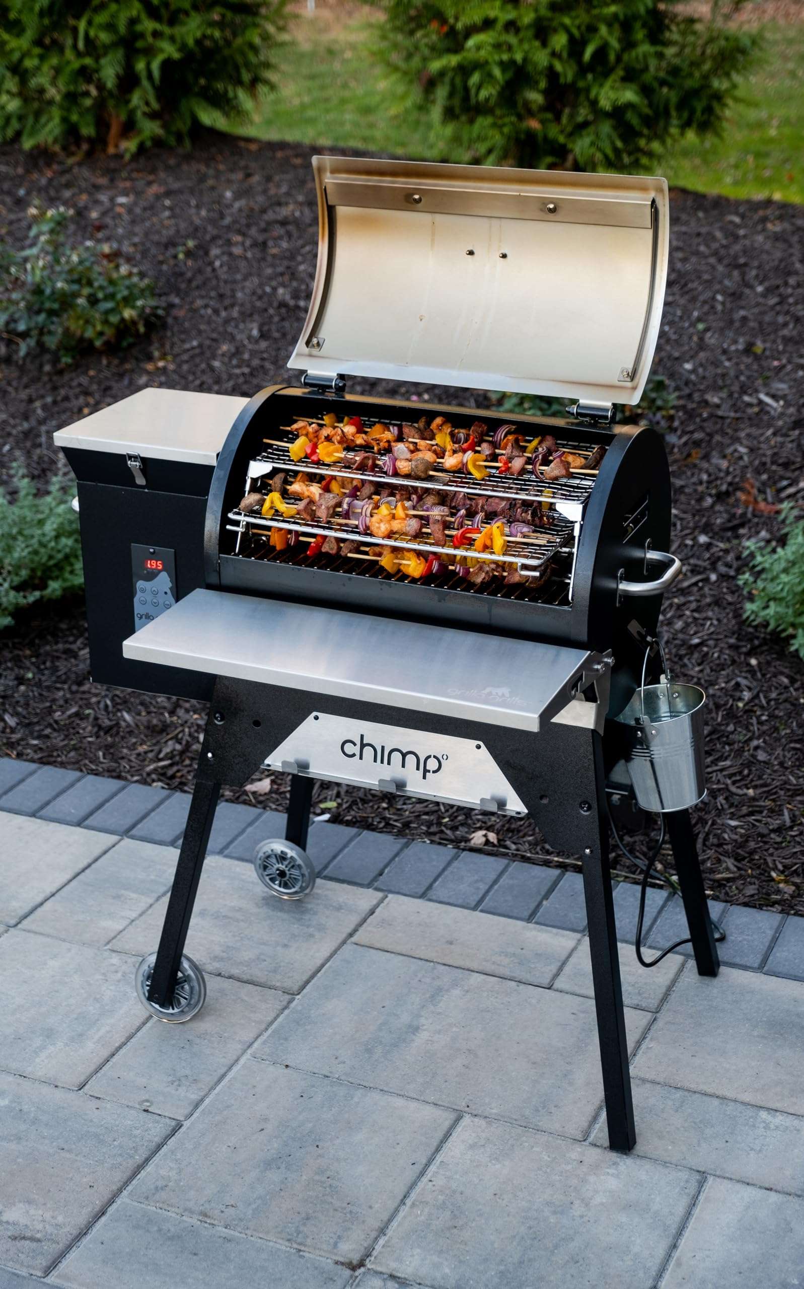 Grilla Grills Chimp Front Shelf with Weather Resistant 304 Stainless Steel Construction, Foldable Design, 8" x21 3/4" Size for Grilling, Grilla Chimp, BBQ 4