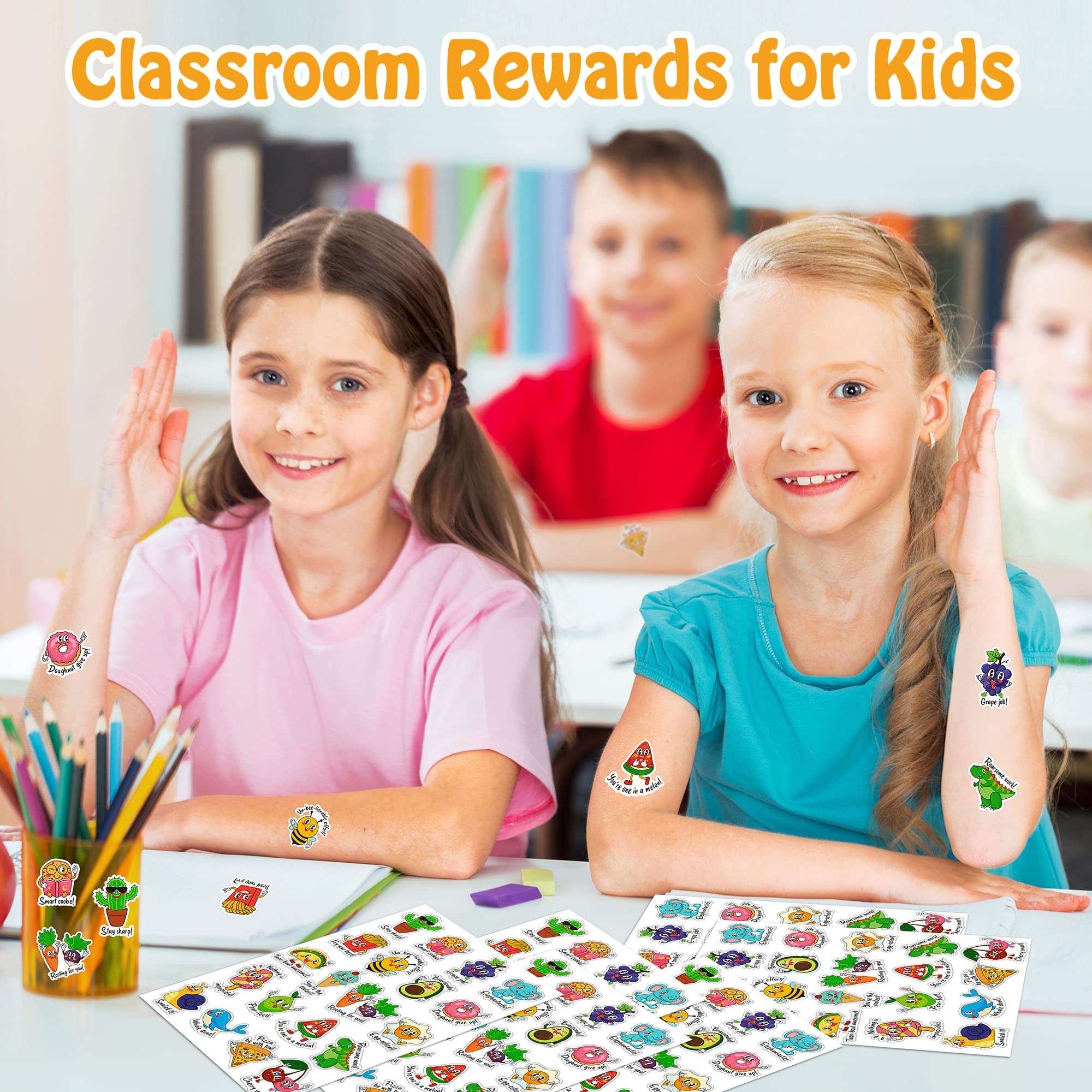 D-FantiX 800PCS Punny Teacher Sticker for Student & Washable Paint Dot Markers for Toddlers 5