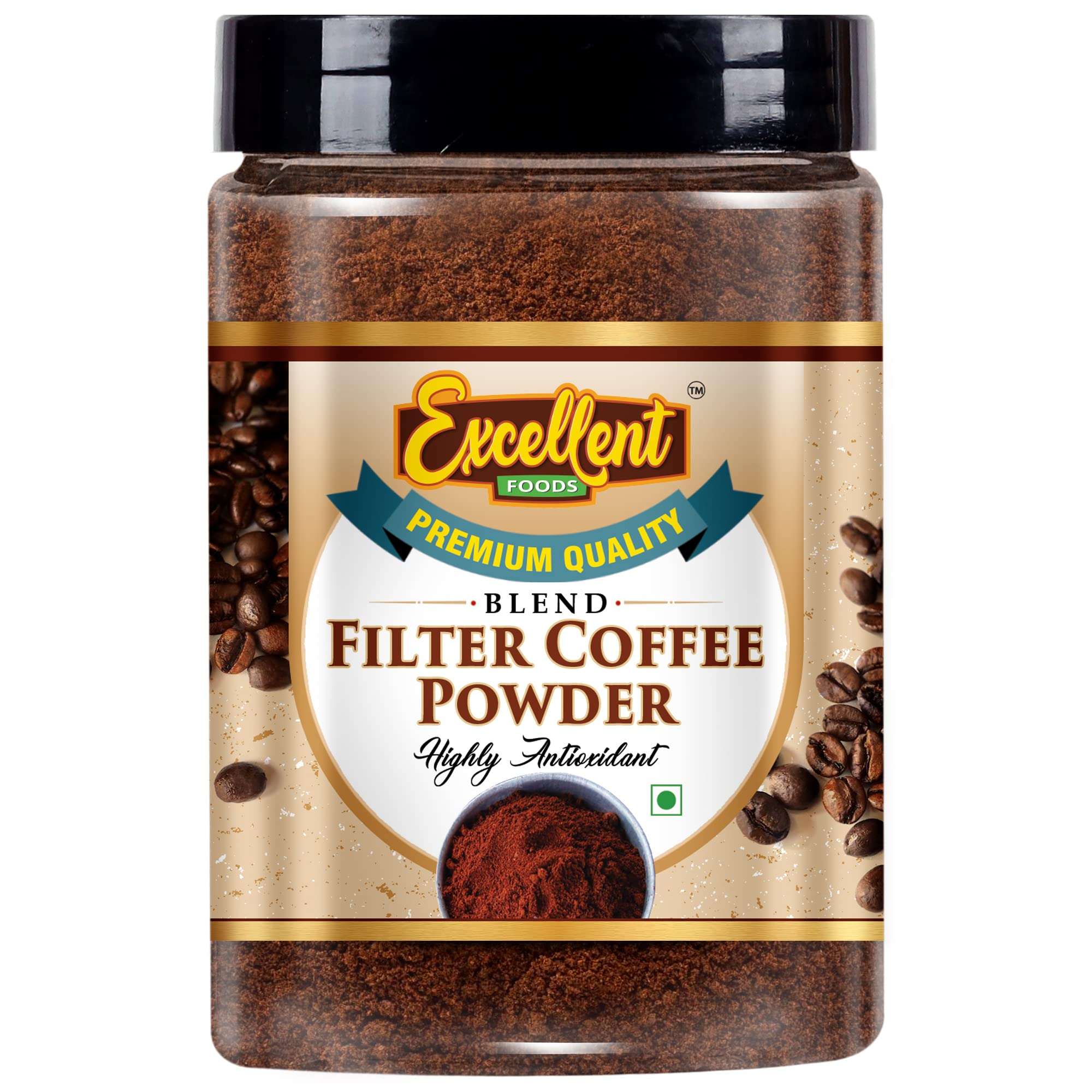 EXCELLENT FOODS - Filter Coffee Powder - Rich & Aromatic, 500g