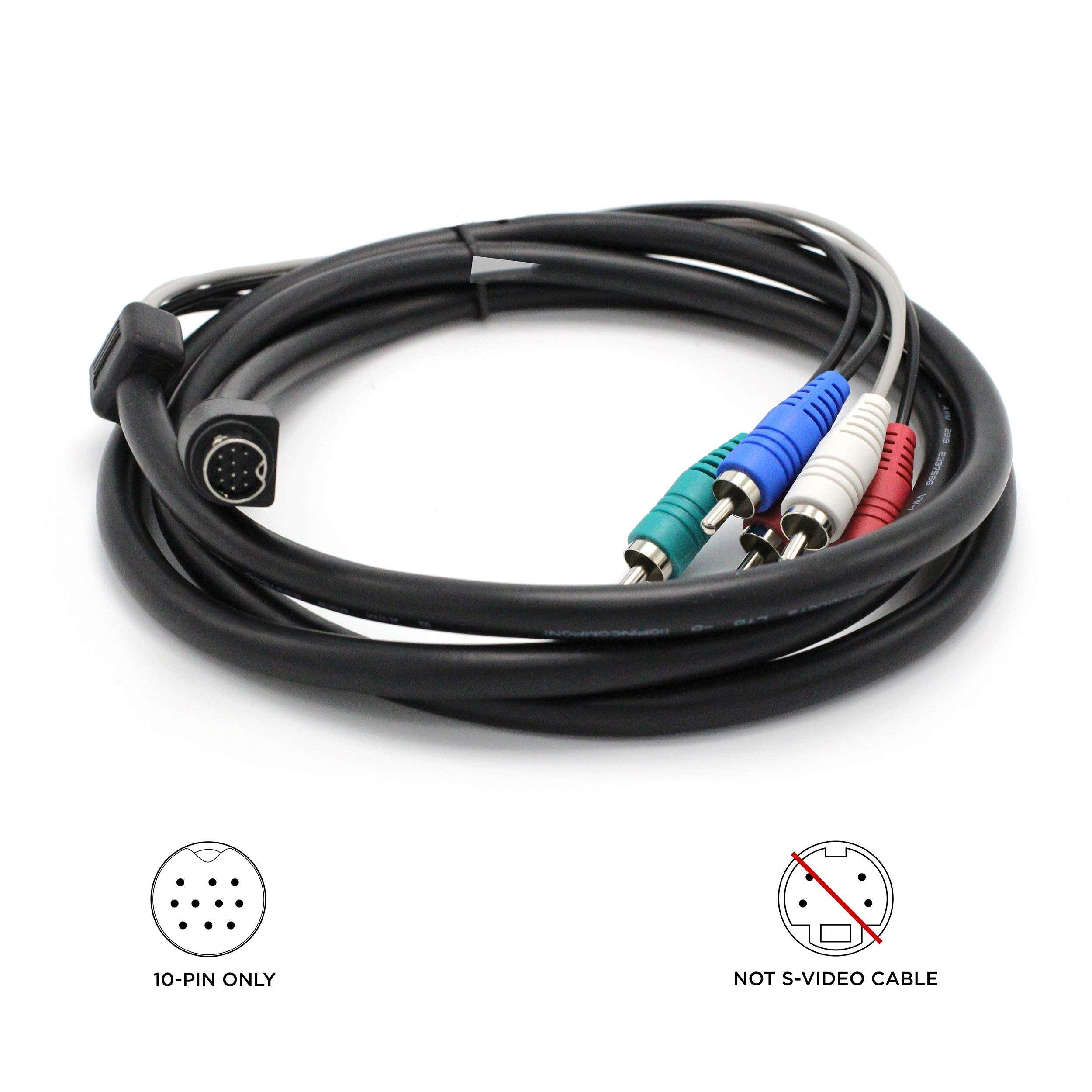 THE CIMPLE CO 10 Pin Audio and Video DIN Cable - NOT S-Video Cable - RGB Component and Composite - Compatible with DIRECTV AT&T: H25, C31, C41, C41-W, C51, C61, C61-K 2