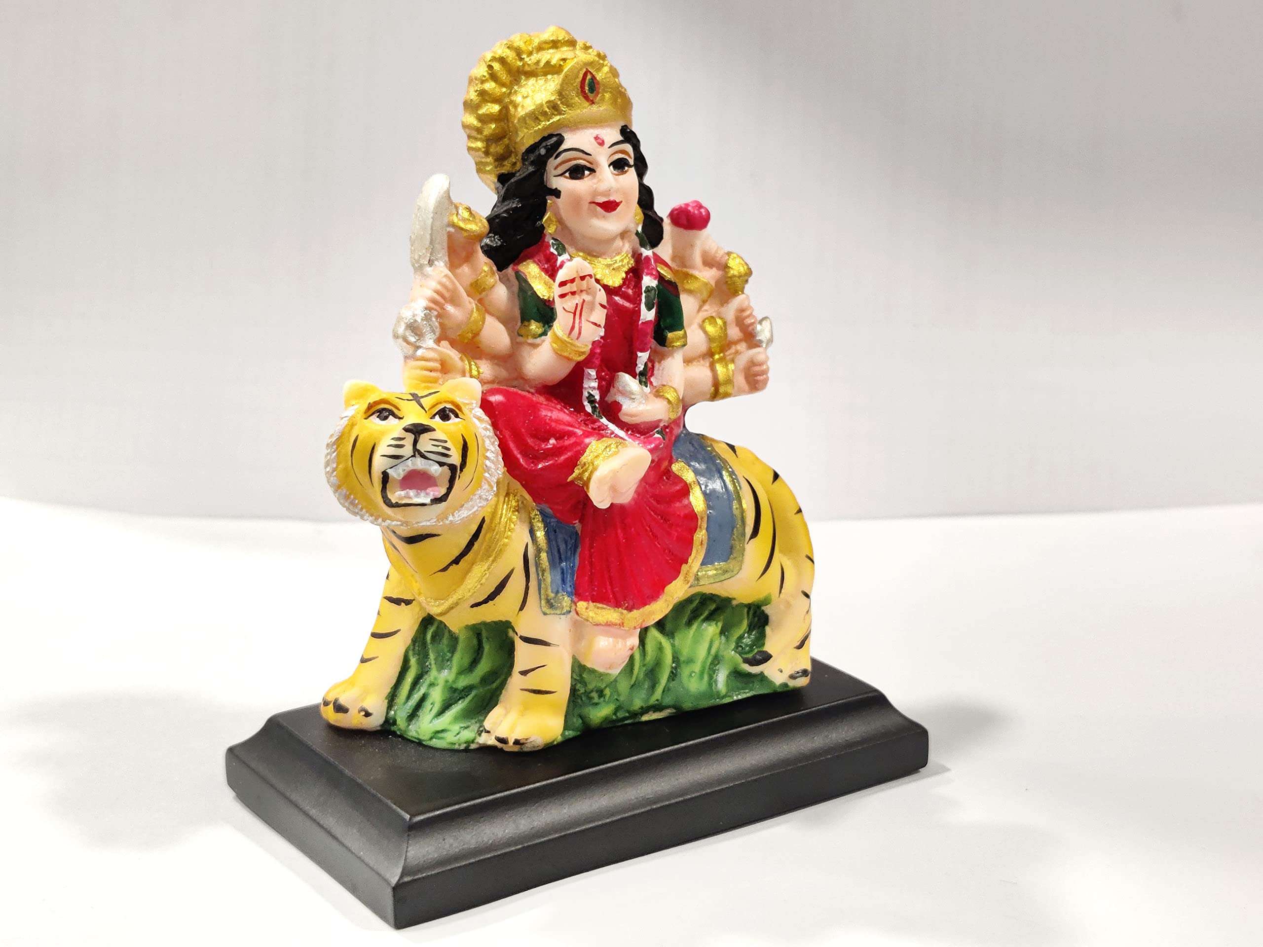 Auto Beast Sheravali MATA Idol for Car Dashboard, Home & Decor, Office Temple I Living Room I Guest Room I Sheravali MATA Statue for Car Dashboard 2