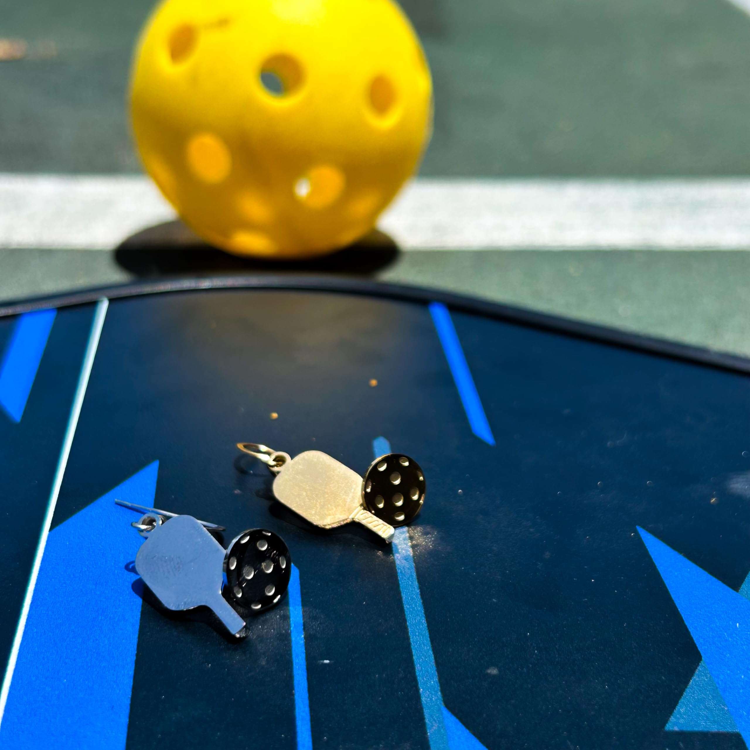 Pickleball BALL Earrings - Gold and Silver Pickleball Jewelry & Accessories for Women, Pickleball Gifts, Gear, & Enhancements (Silver) 3