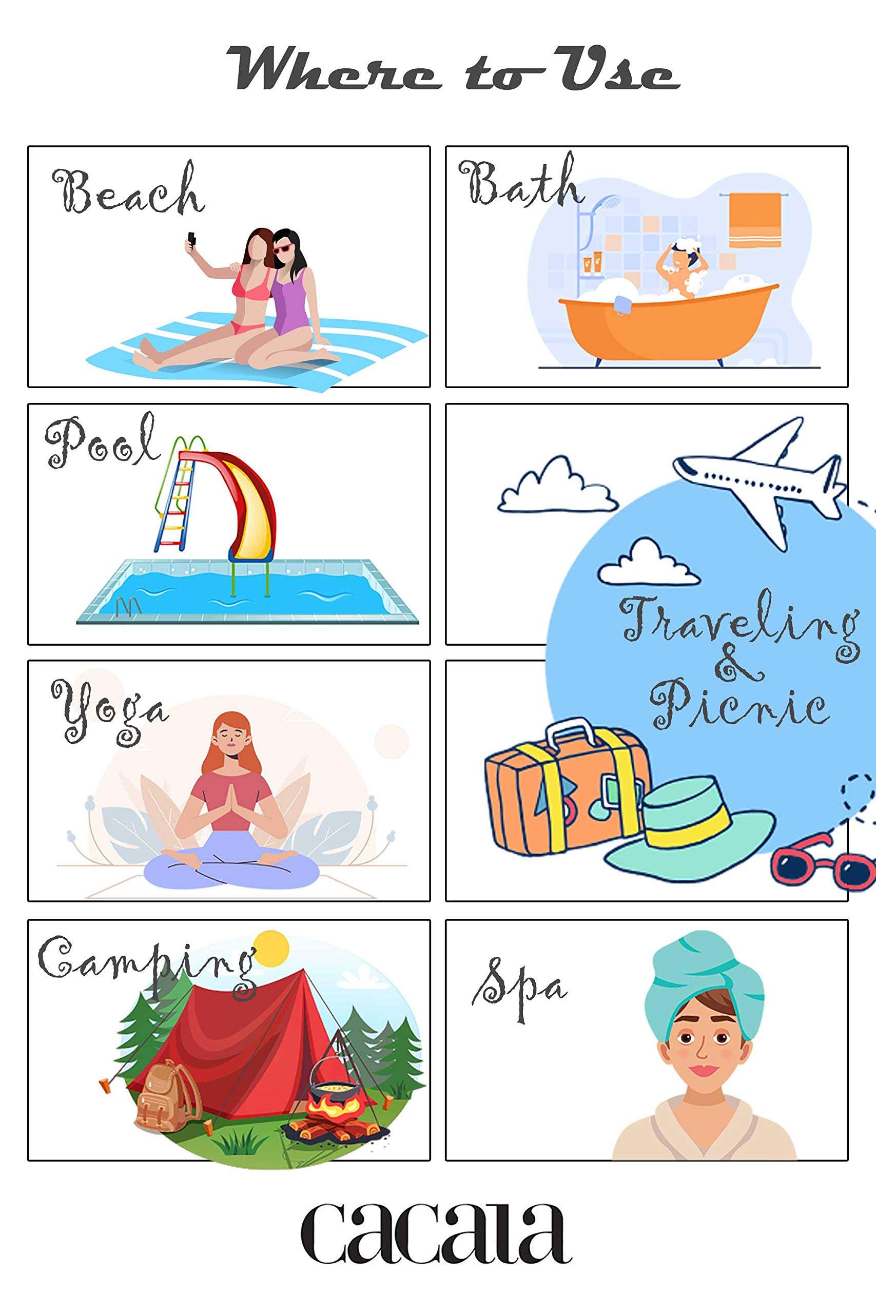 Cacala 100% Cotton Pestemal Turkish Bath Towel, 37 x 70", Silver Grey 6