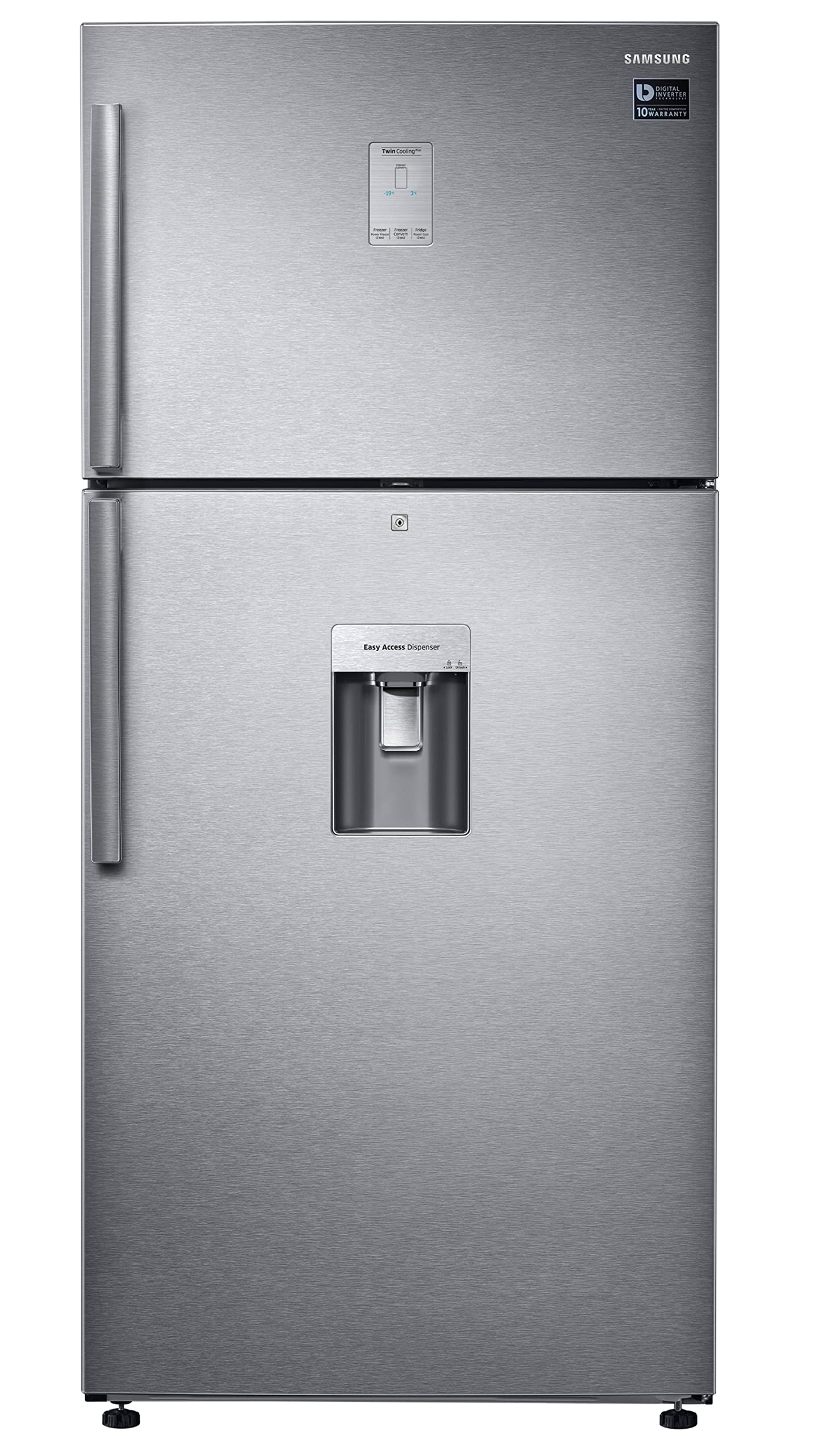 Samsung 523L 2 Star Frost-Free Double Door Digital Inverter Refrigerator (RT54B6558SL/TL,Steel)