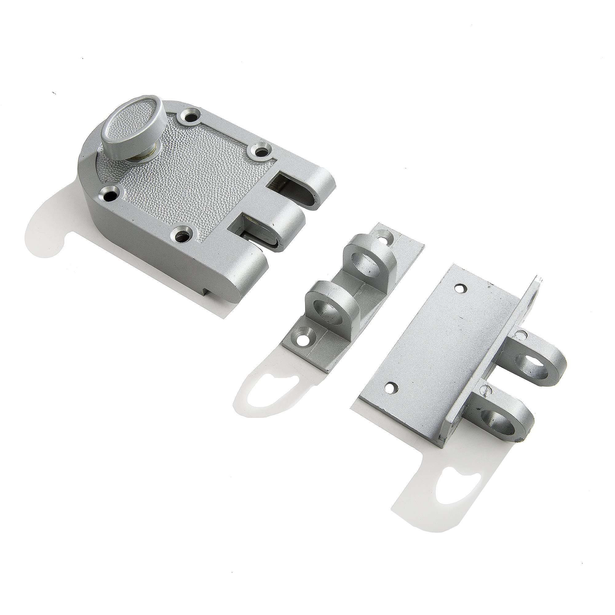 Guard Security Heavy Duty Jimmy Proof Deadbolt Door Lock, Silver, Single Cylinder with Key Entry #44861 , White 2