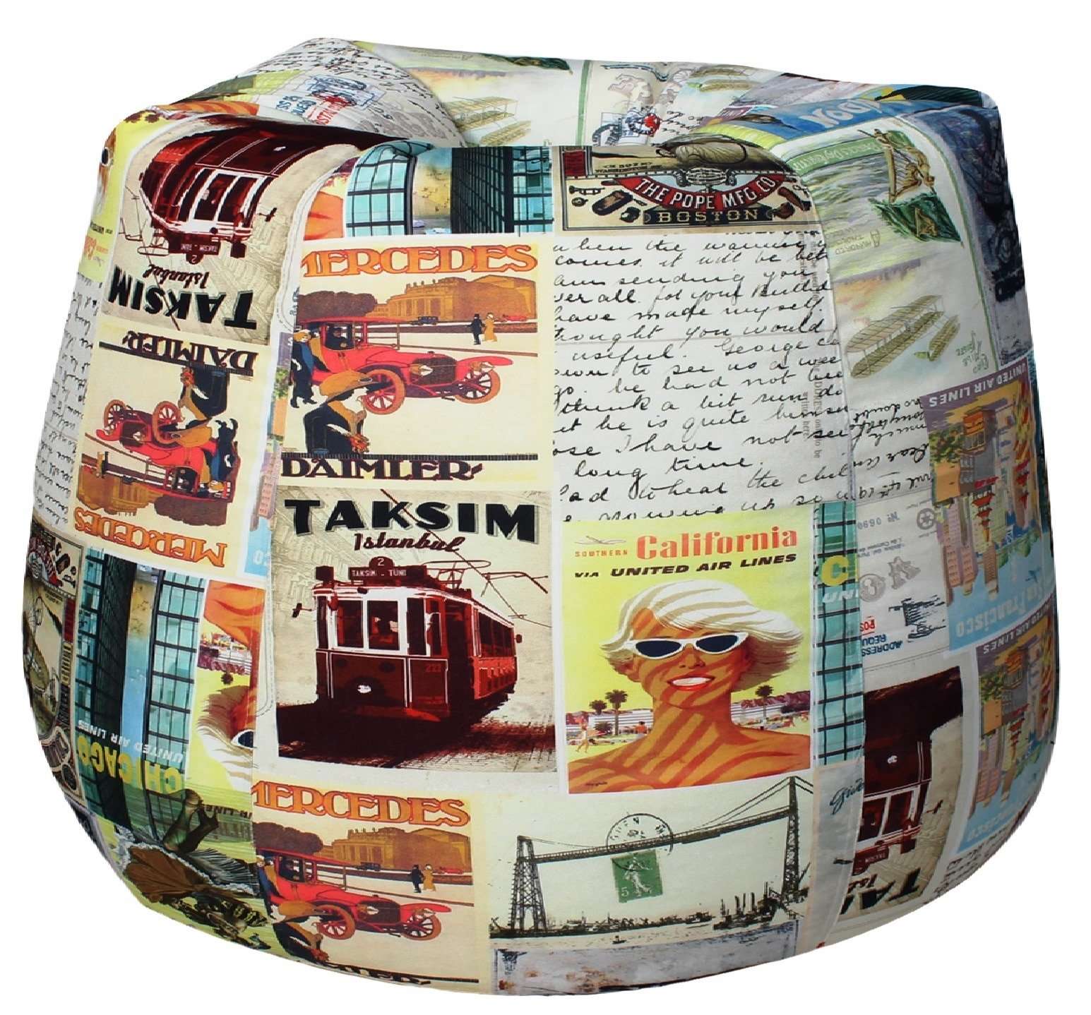 Sattva Classic Travel Buffs XXXL Size Bean Bag Cover Without Beans - Travel