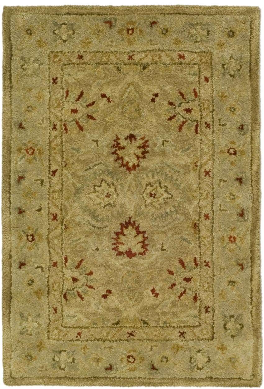 SAFAVIEH Antiquity Collection 2' x 3' Brown / Beige AT822B Handmade Traditional Oriental Premium Wool Accent Rug 1