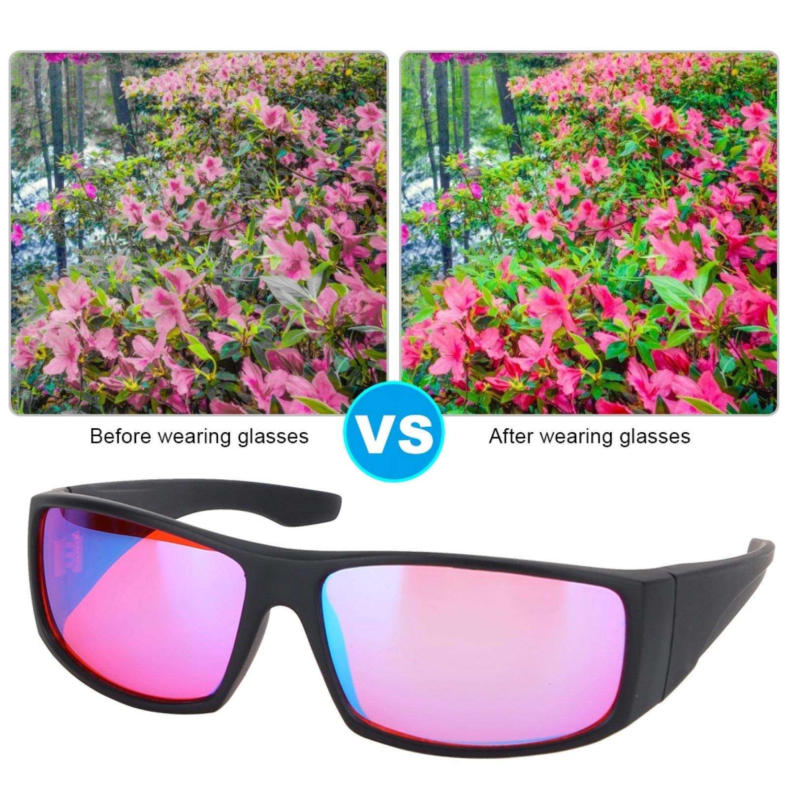 caruisite Colorblind Glasses for Red-Green Blindness, Color Blind Corrective Glasses Blindness Weakness Eyesight Improvement Glasses for Outdoor/Indoor 2