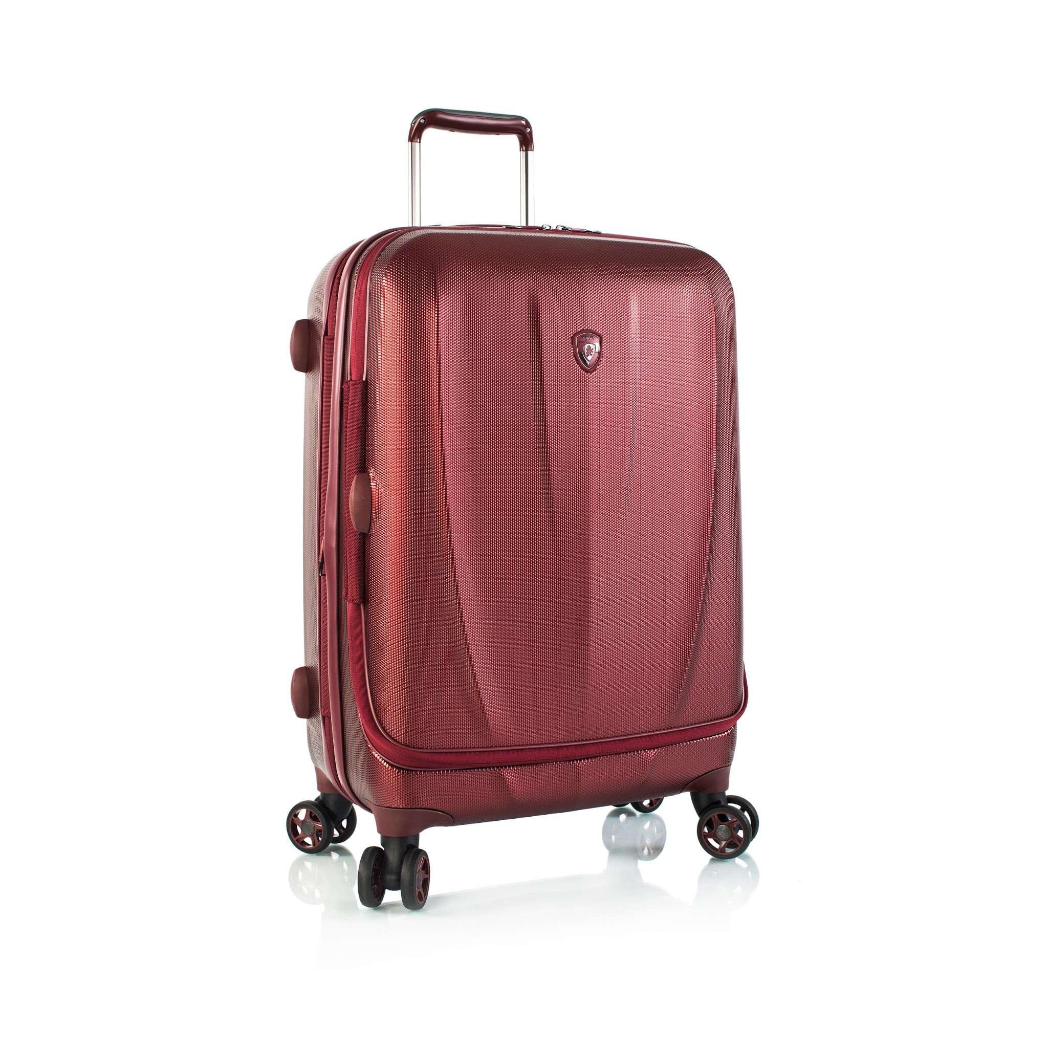 HEYS Vantage Burgundy Color Polycarbonate Material Hard 26" Medium Size Trolley 3