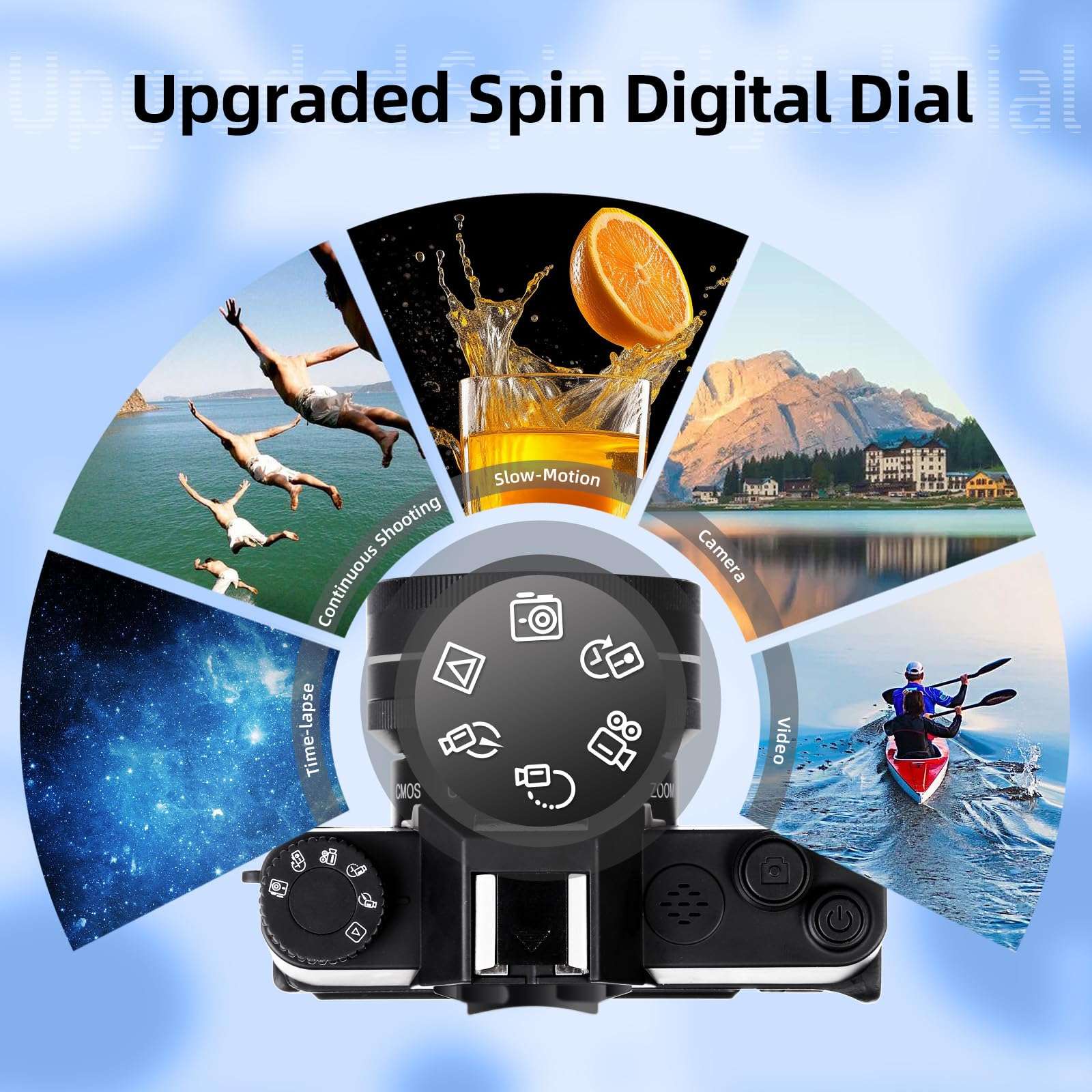 Mo Digital Cameras for Photography, 48MP&4K Vlogging Camera for YouTube, Video Camera with Wide-Angle & Macro Lenses, 16X Digital Zoom, Flip Screen, External Microphone, 32GB TF Card(Black) 6