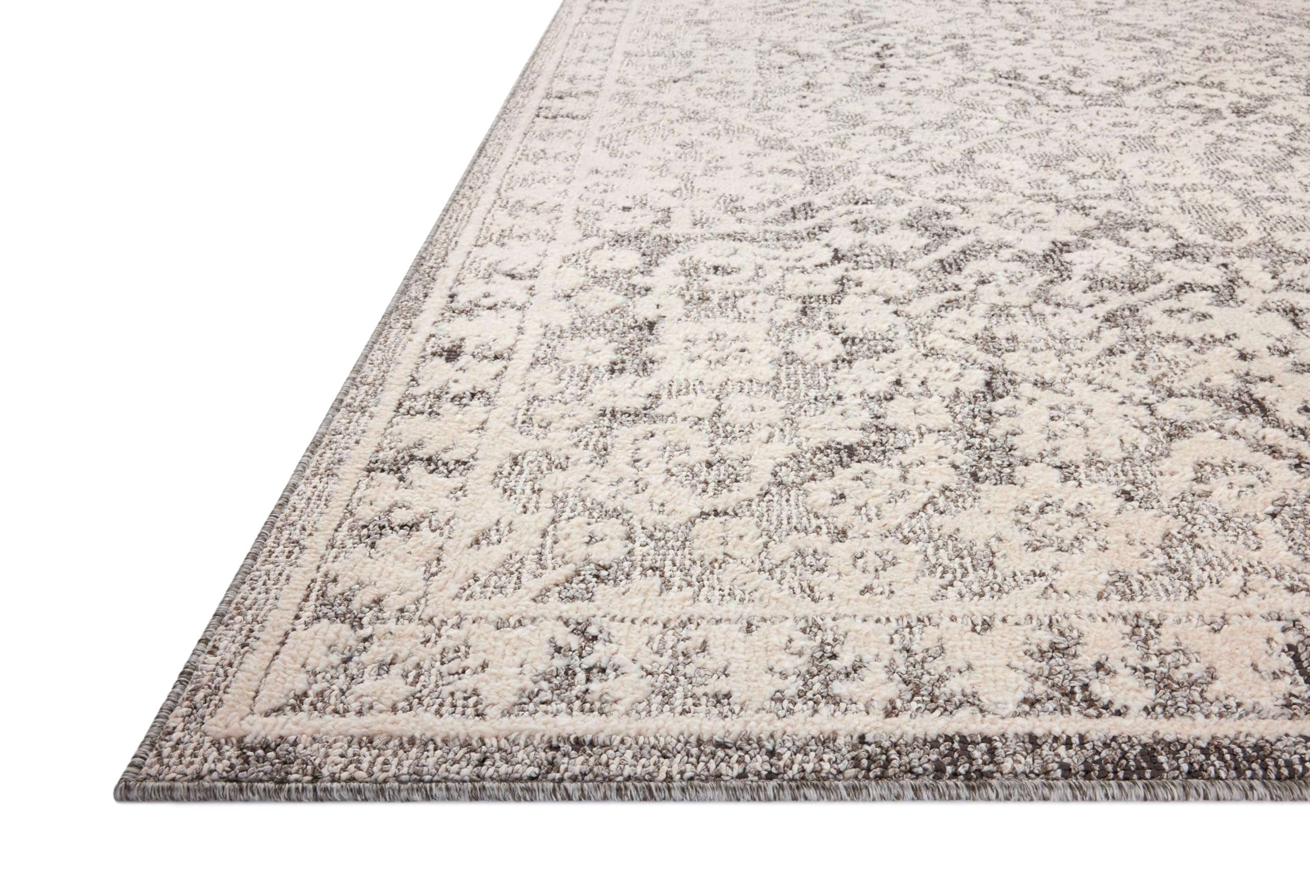 Loloi Magnolia Home by Joanna Gaines Gigi Collection GIG-01 Grey/Ivory 2'-7" x 4' Accent Rug 5