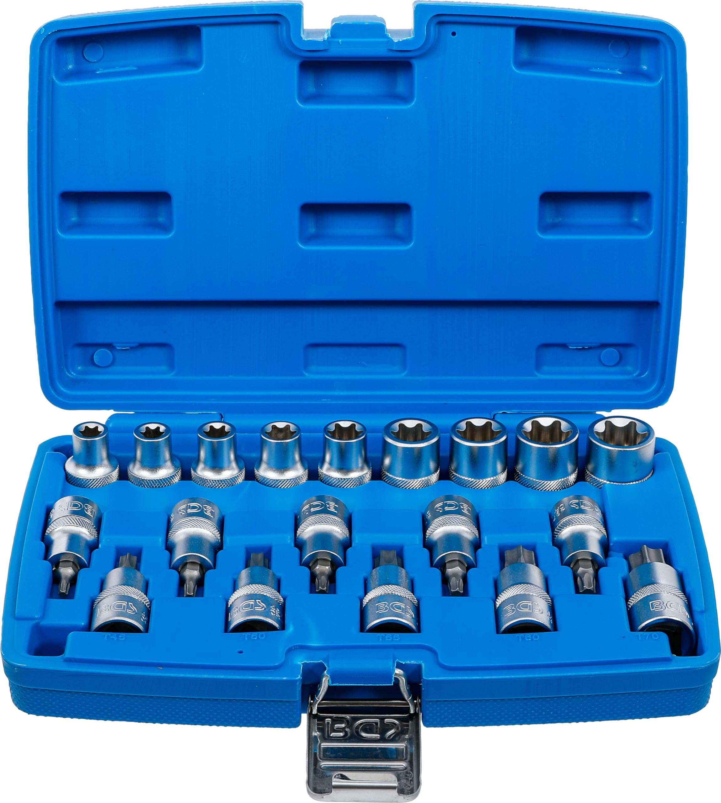 BGS 5100 | Bit Socket/Socket Set | 12.5 mm (1/2") Drive | E-Star/T-Star (for Torx) | 19 pcs. 1