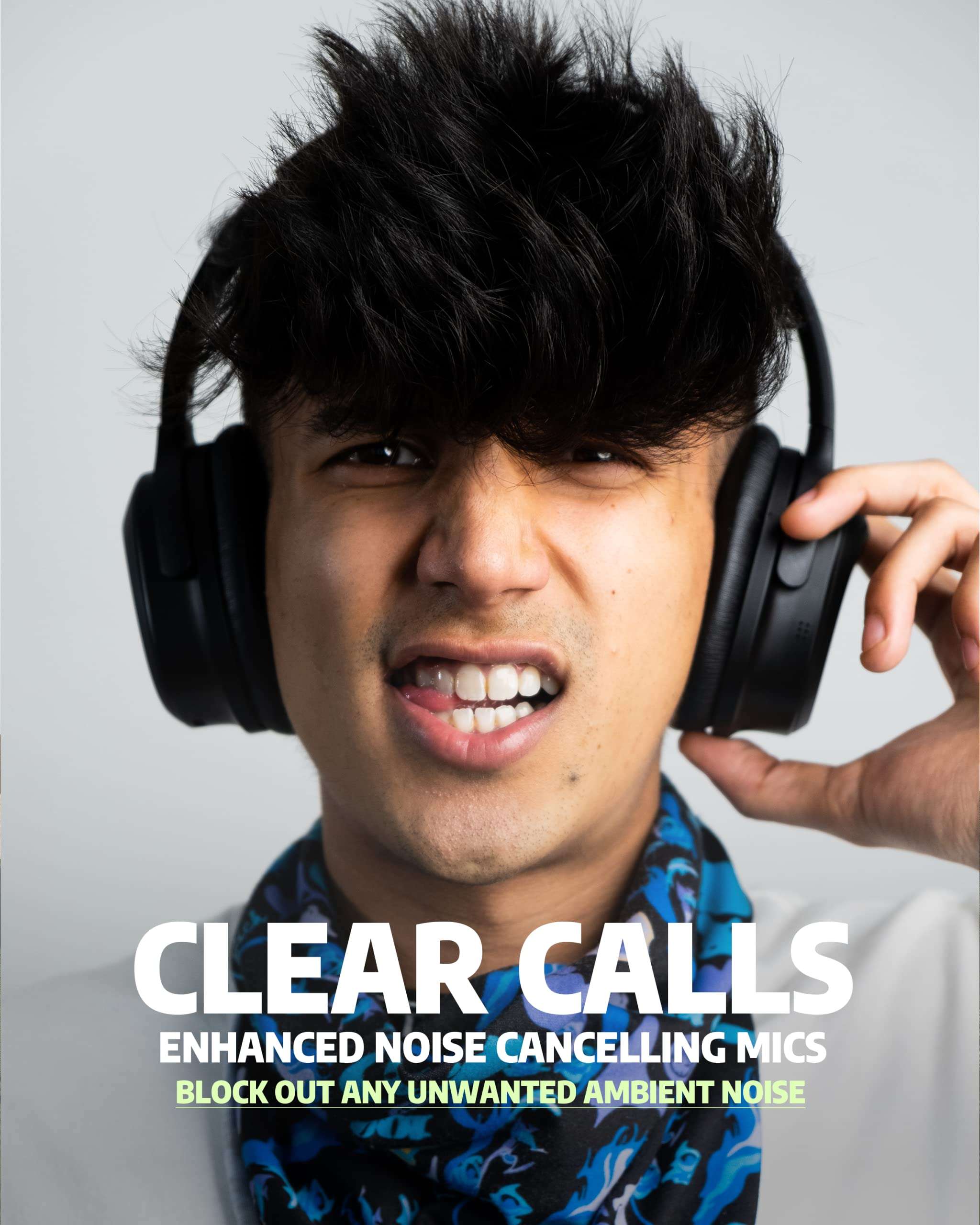 ausounds Wireless Bluetooth Headphones with Hybrid Active Noise Cancelling, Over-Ear Headset, aptX HD Supported, Bi-Fold, Protein Earmuffs, Deep Bass, Build-in Mics, 30 Hours Playtime (AU-XT, Black) 5