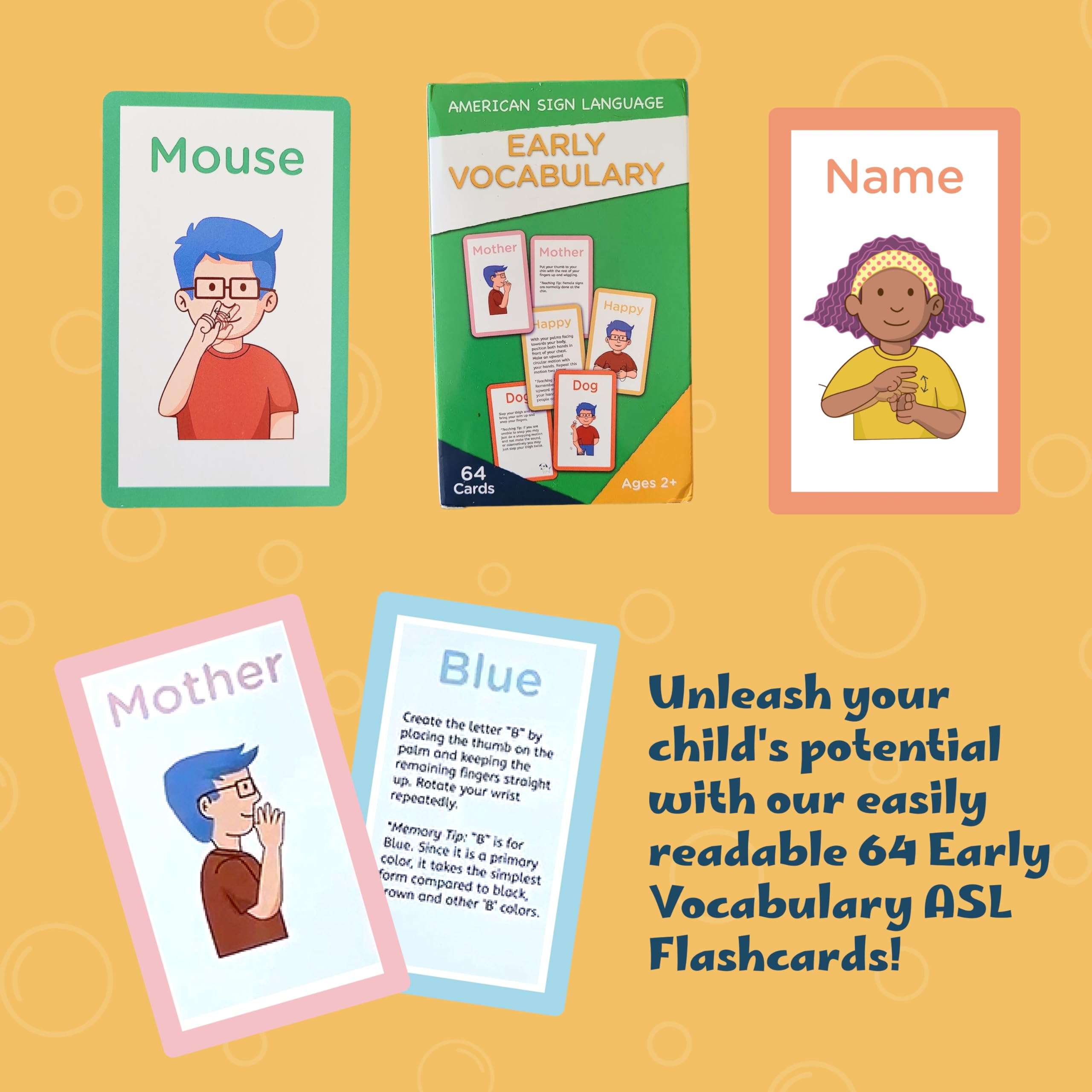 Alpine Choice American Sign Language for Beginners - ASL Flash Cards for Babies, Toddlers, and Adults - Communication Cards for Non Verbal Children with Speech Delay or Autism - Visual aid Cue Cards 4