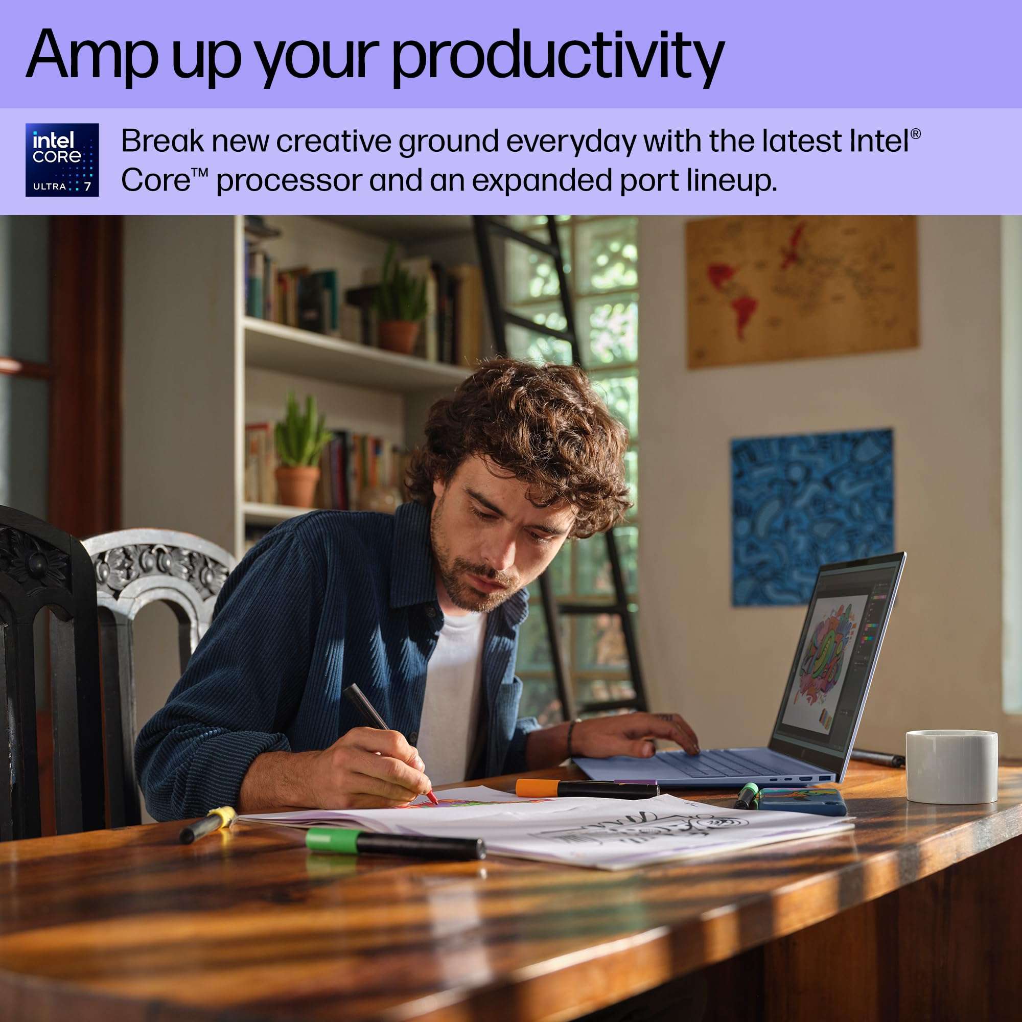 HP 2024 Pavilion Laptop 16" WUXGA 1920 x 1200 LED-Backlit Intel Core Ultra 7 155U 12-Core 32GB LPDDR5 1TB SSD Wi-Fi 6E Windows 10 Home Bluetooth 5.3 Backlit Keyboard 1080p FHD Camera Touchscreen 6