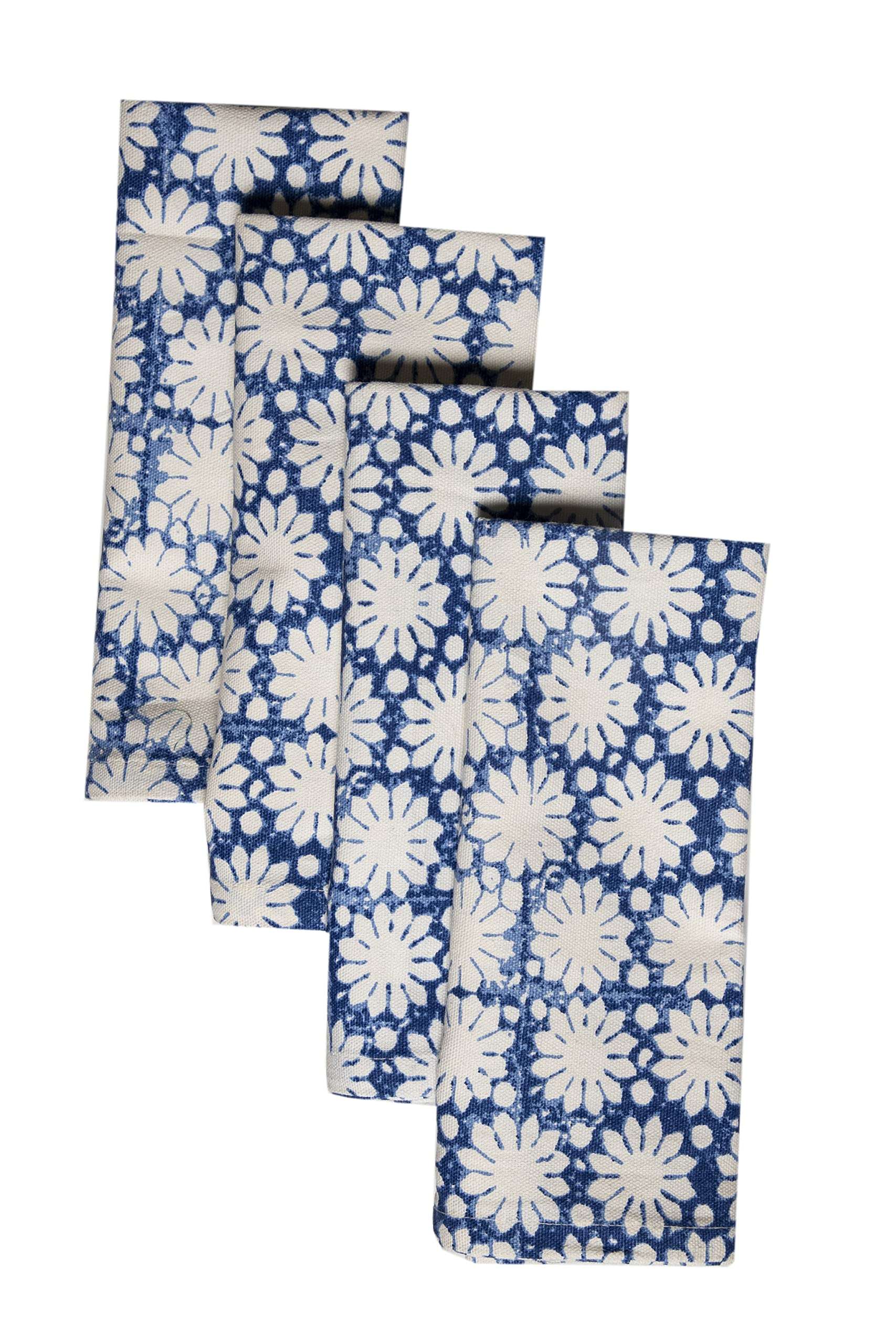 CONTRAST LIVING Binu Hand Block Printed Kitchen Towel/Dish Towel/Hand Towel Multi Color Set of 3 Pcs 5