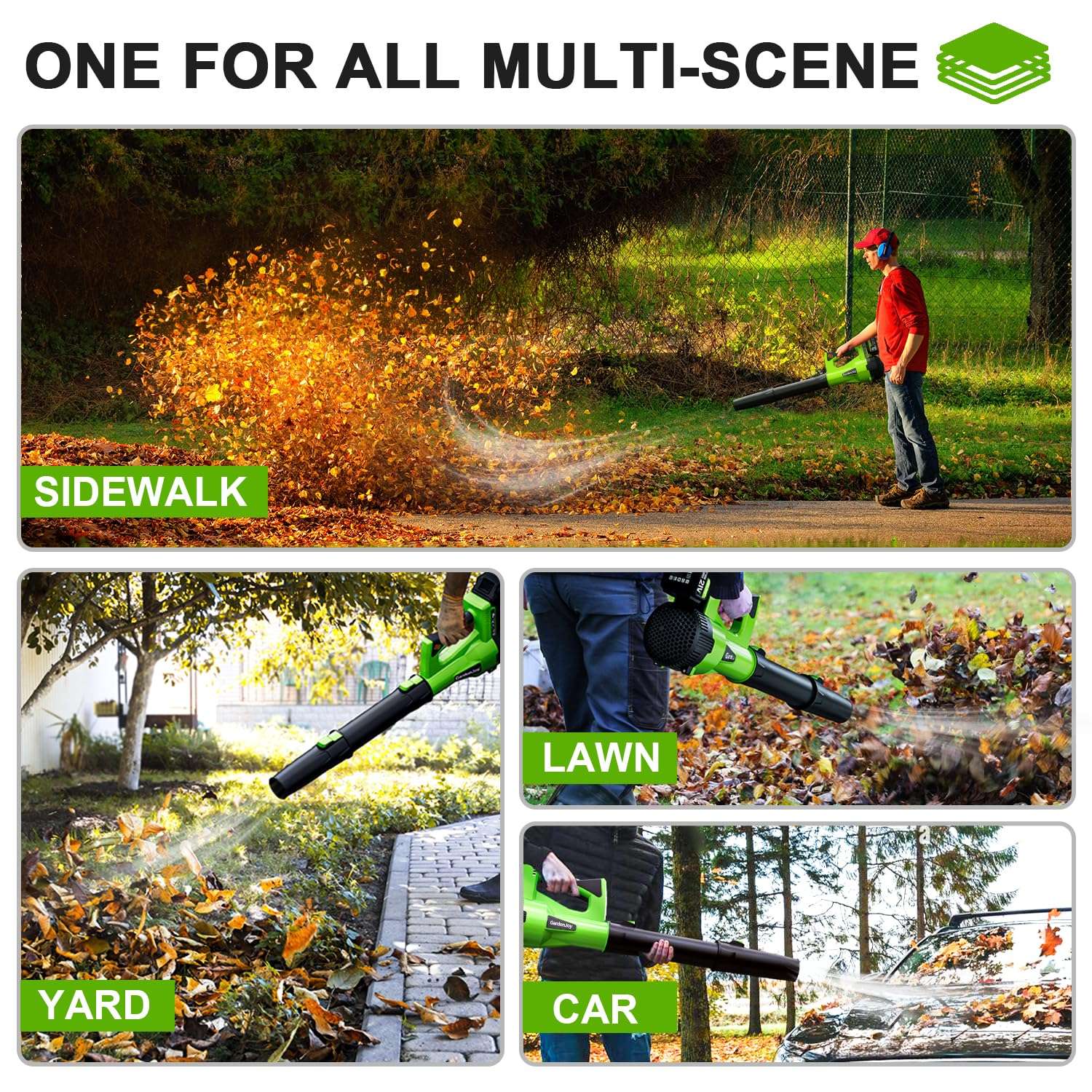 GardenJoy Weed Wacker with Cordless Leaf Blower for Lawn Care 6