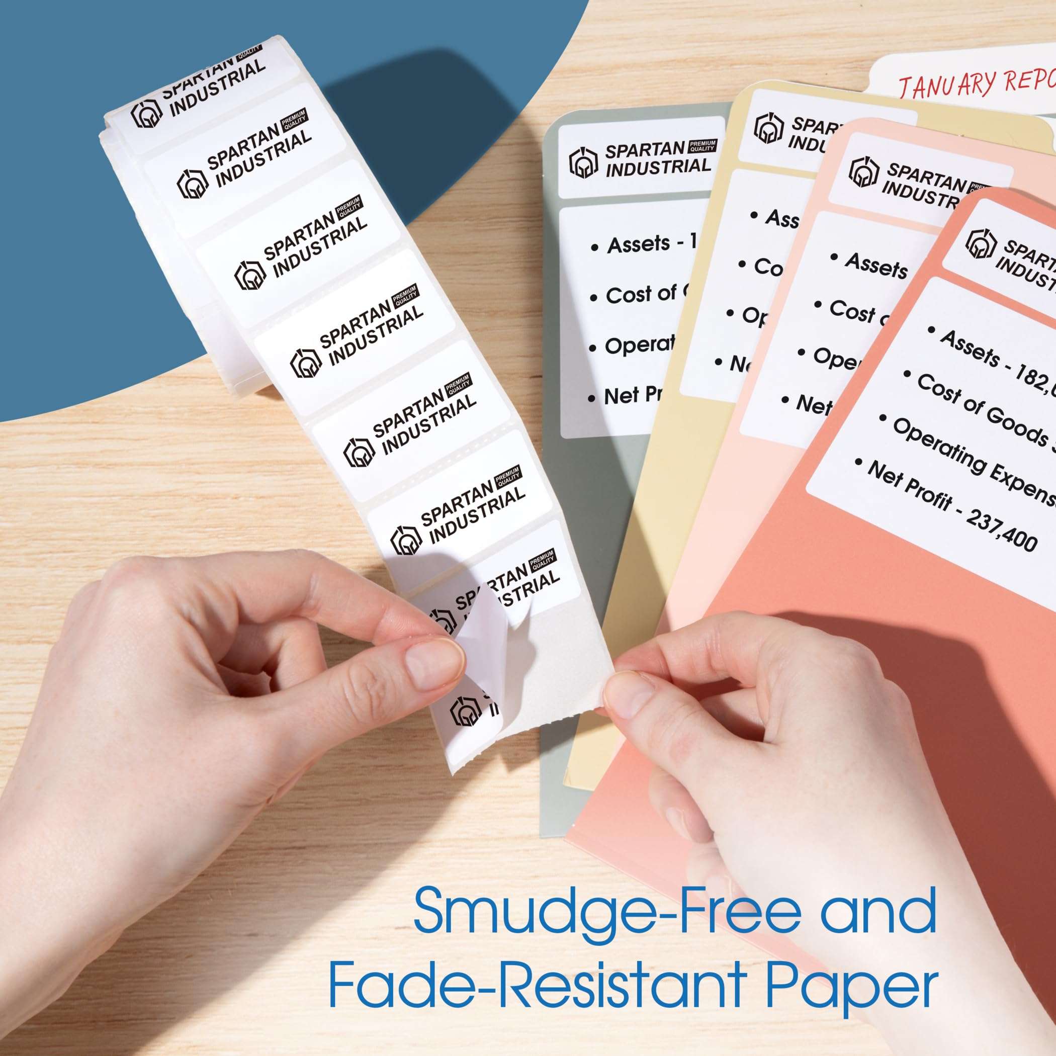 Spartan Industrial - 2" X 1” Direct Thermal Labels, Perforated UPC Barcode FBA Labels, Compatible with Rollo & Zebra Desktop Printers - 10 Rolls, 1300/Roll 4