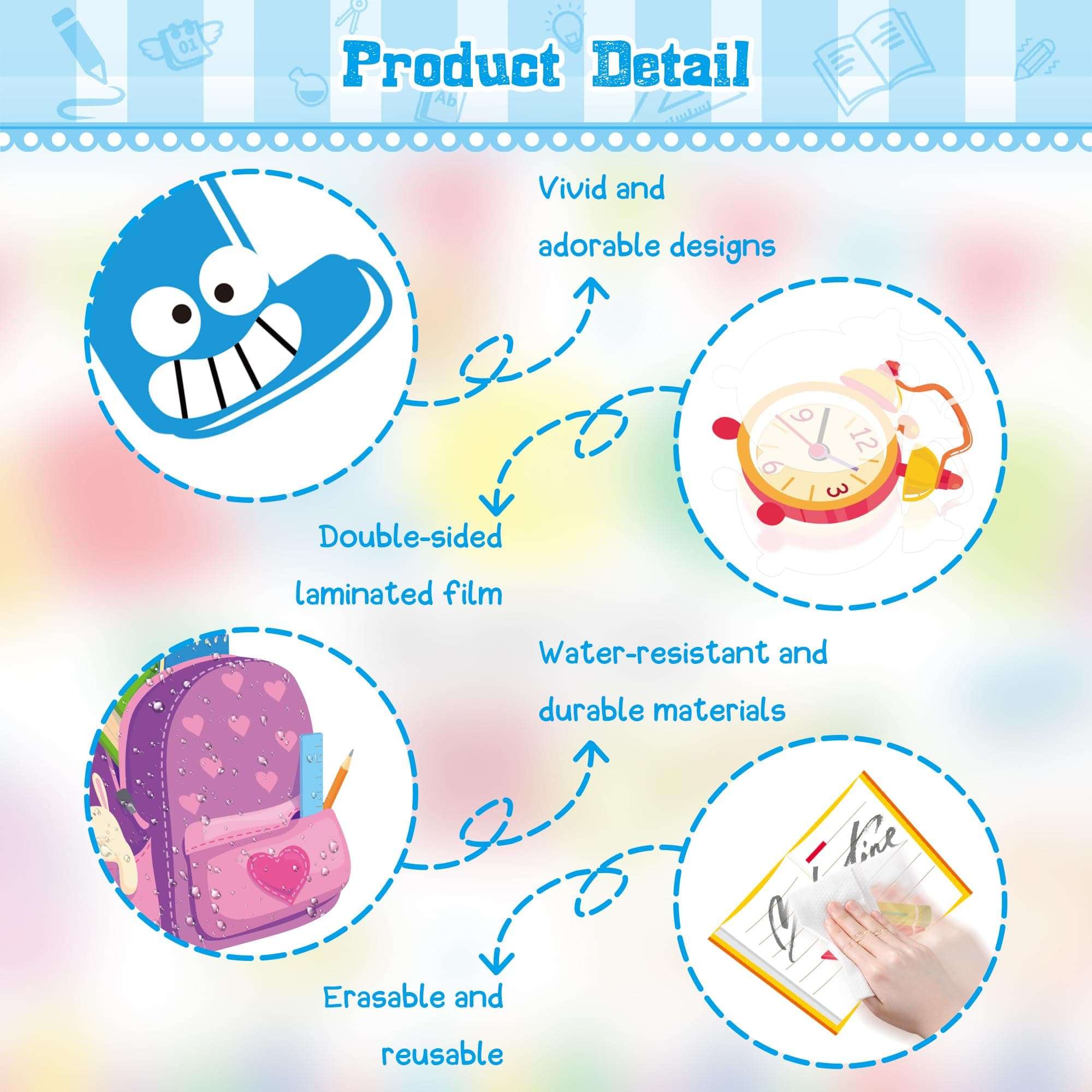 Welcome Bulletin Board Decorations Back to School Colorful Classroom Decoration Welcome Back Bulletin Board Set Cutouts for School Office Chalkboard Wall Door Decor Supplies 4