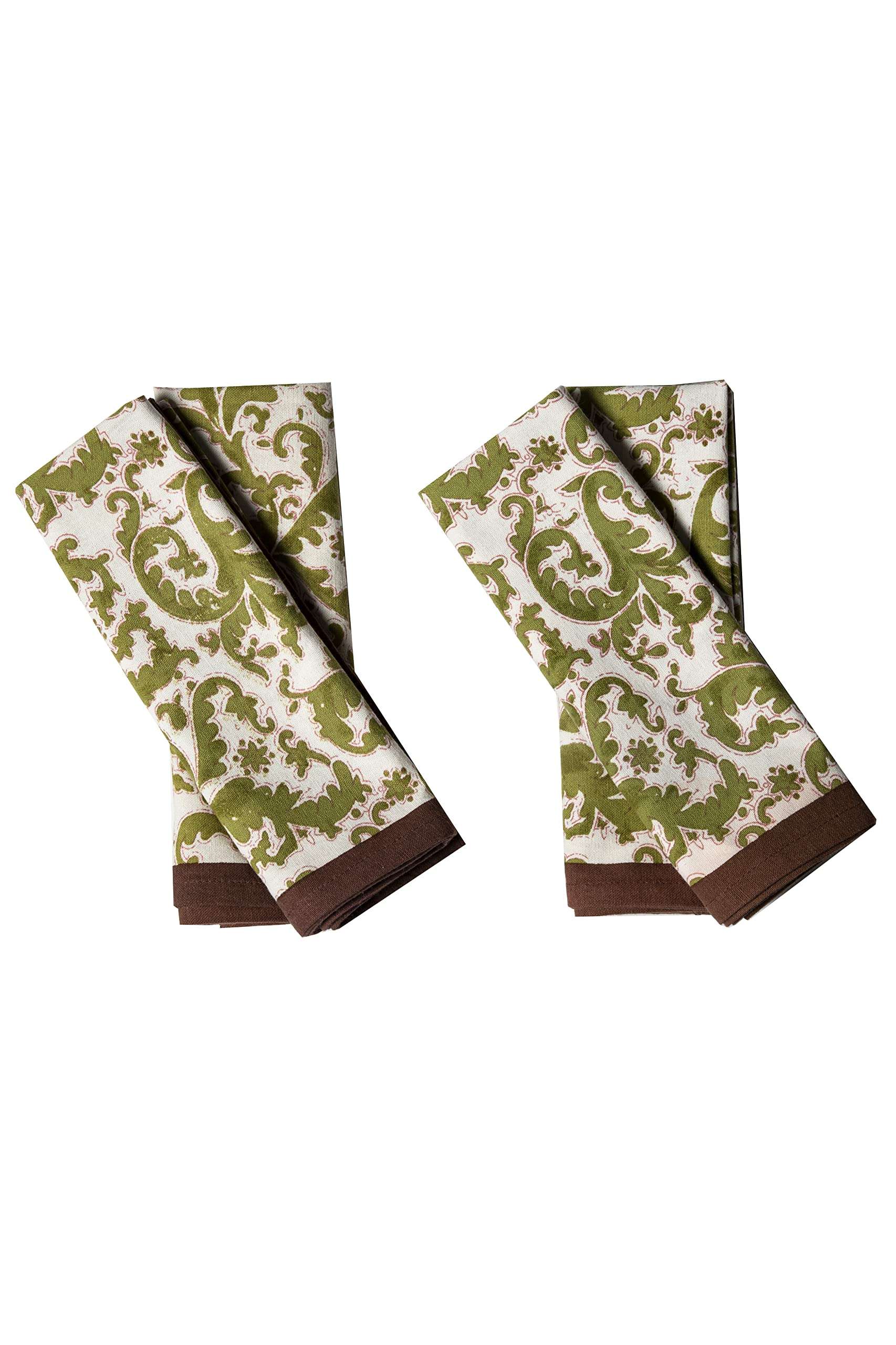 CONTRAST LIVING Karan Hand Block Printed Kitchen Towel/Dish Towel/Hand Towel Multi Color Set of 3 Pcs 4