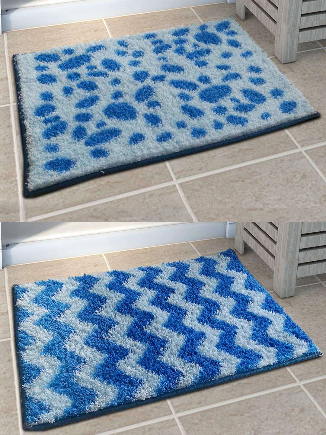 Athom Trendz Soft Anti Slip Easy Home Bath Mat, 38 X 58 cm, Multicolour 1