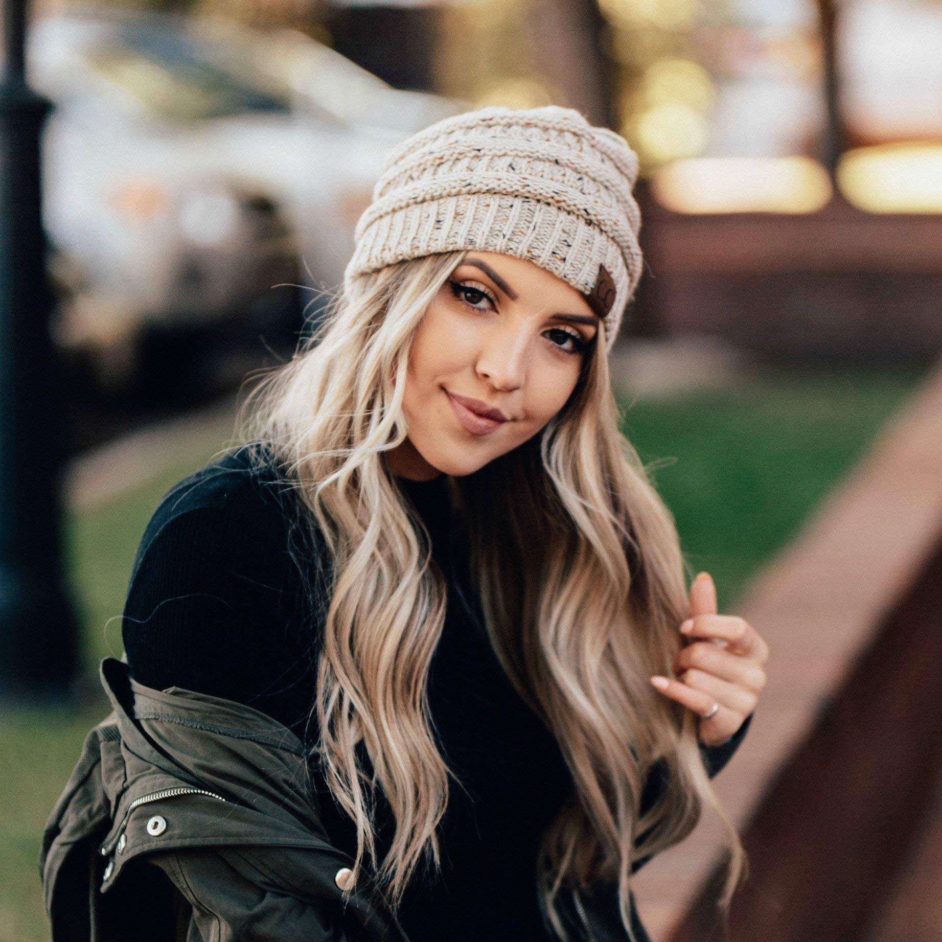 Funky Junque Confetti Knit Beanie - Oatmeal (Dark) 4