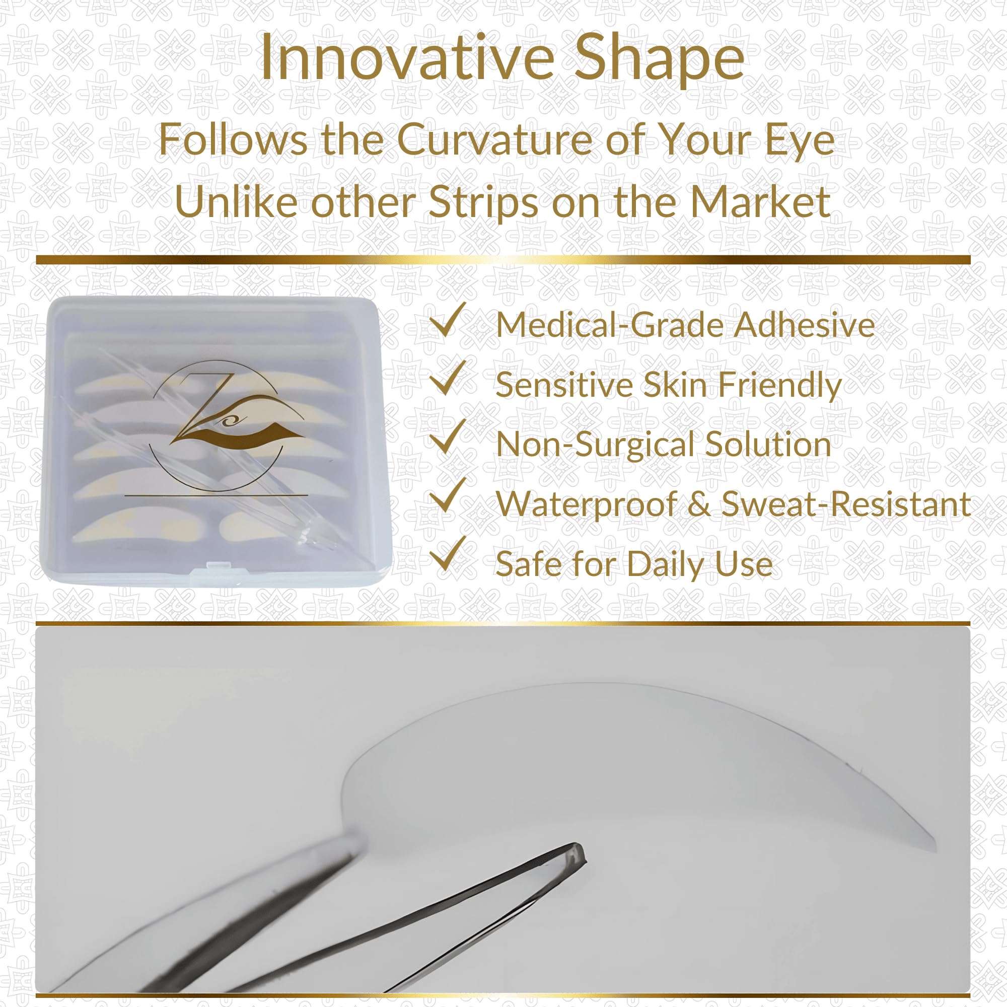 SeeRa: Instant Lifting Eyelid Tape for Hooded & Droopy Eyes - Hypoallergenic, Waterproof, Invisible Eye Lift Strips, Non-Surgical, Eyelid Lifters & Stickers-90pcs (4mm-7mm) (4mm-Petite) 4