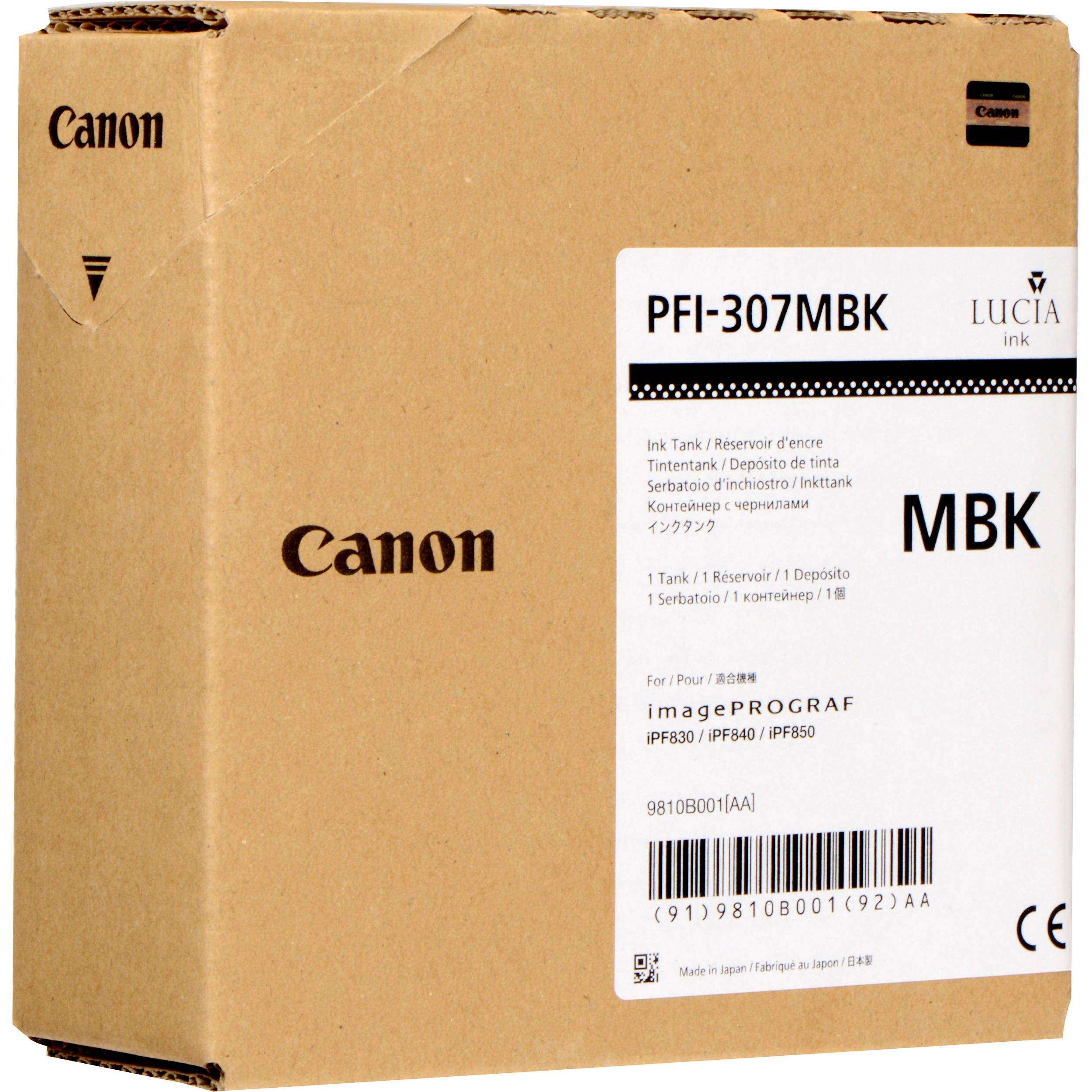Canon Pfi-307mbk Ink Cartridge - Pigment Matte Black - Inkjet