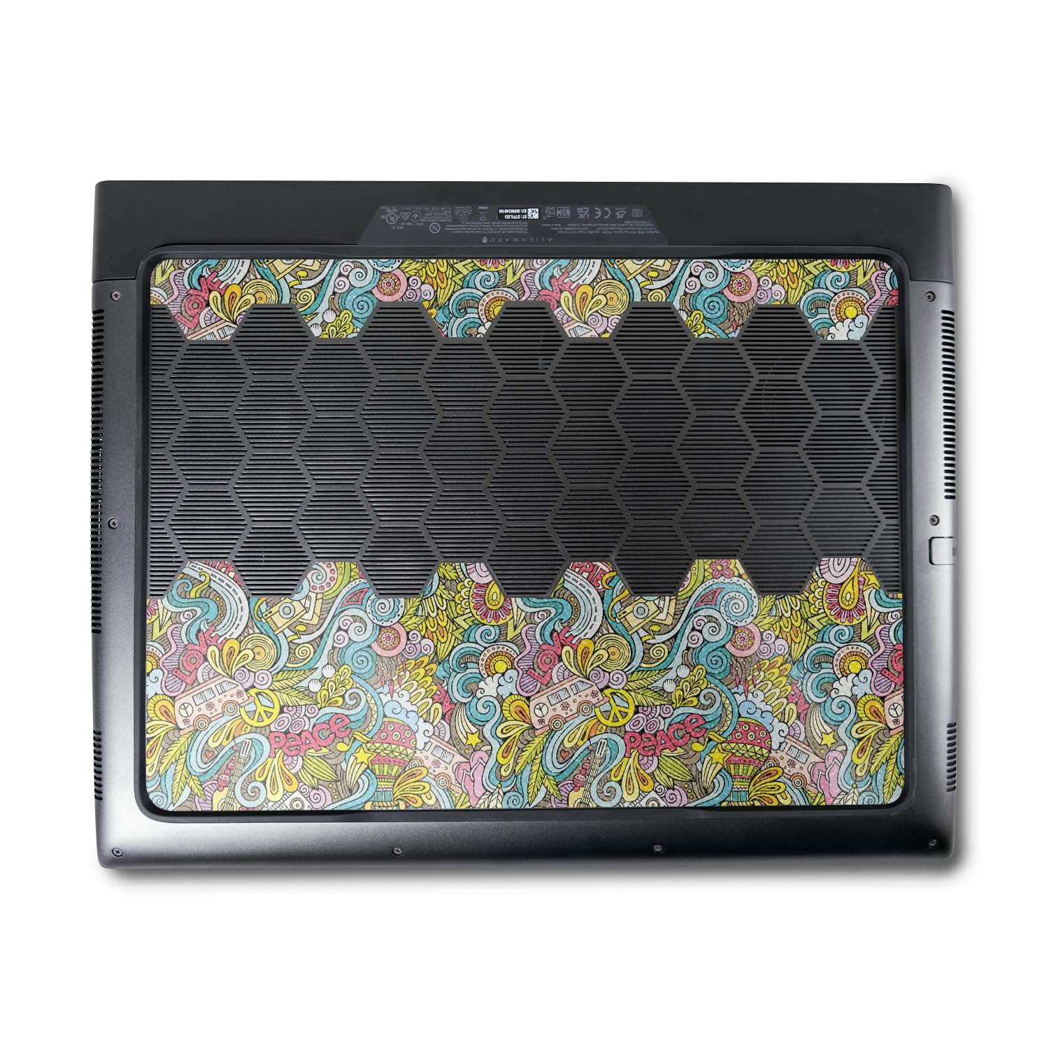 MightySkins Glossy Glitter Skin Compatible with Alienware M18 R1 (2023) Full Wrap Kit - Ultra Hippie | Protective, Durable High-Gloss Glitter Finish | Easy to Apply & Change Styles | Made in The USA 4