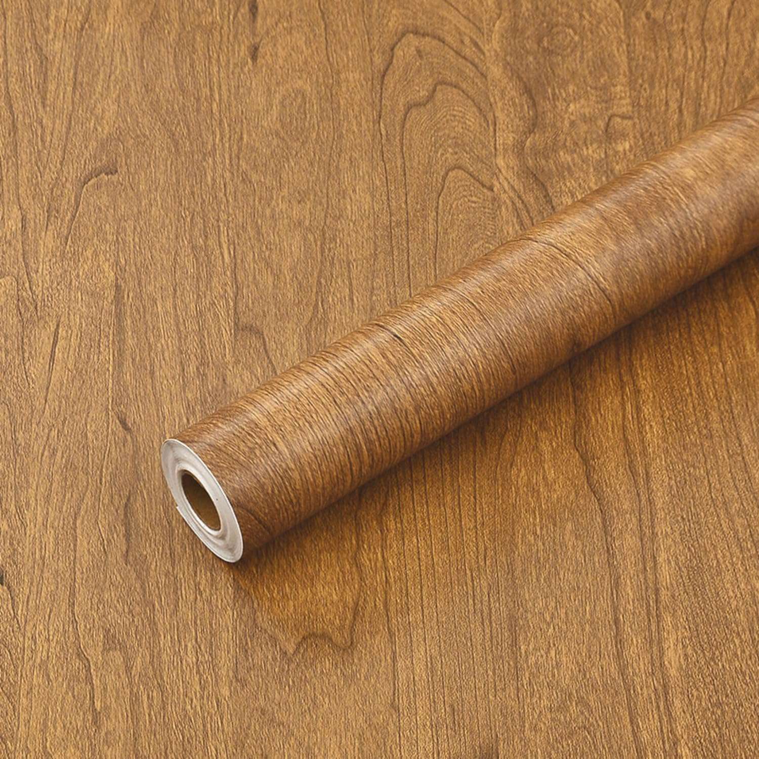 HOMEMATES Self-Adhesive Grain Wood Wallpaper Waterproof Old Furniture Vinyl Stickers Wooden Door Wardrobe Desktop PVC Wall Papers 30 X 304 Cm,Brown 1