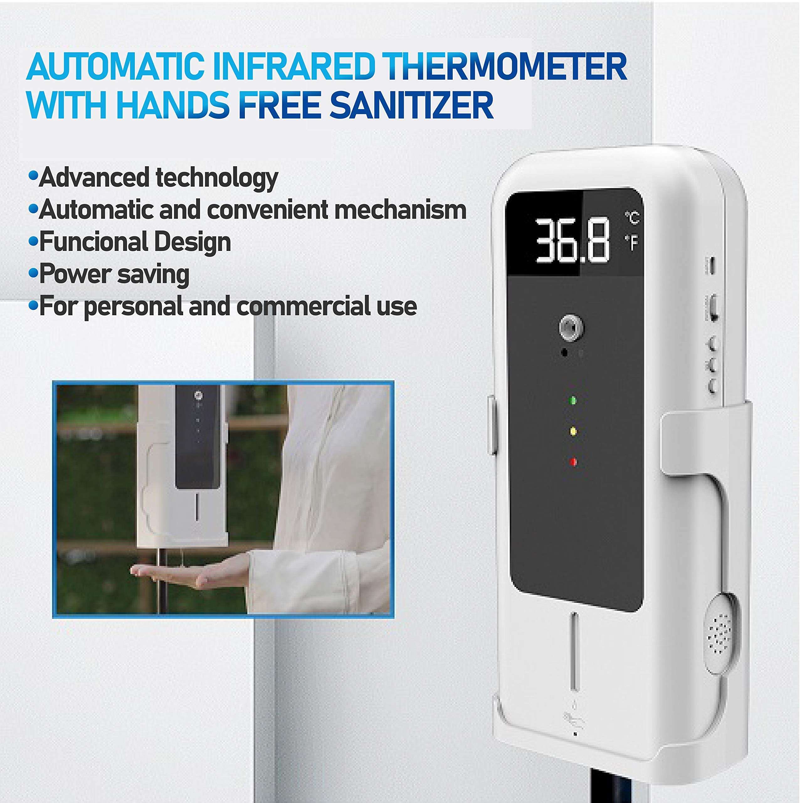 Automatic Infrared Thermometer with Hands-Free-Sanitizer – Advanced Technology – Automatic and Convenient Mechanism – Diagram Included – Power Saving – for Personal and Commercial Use 5