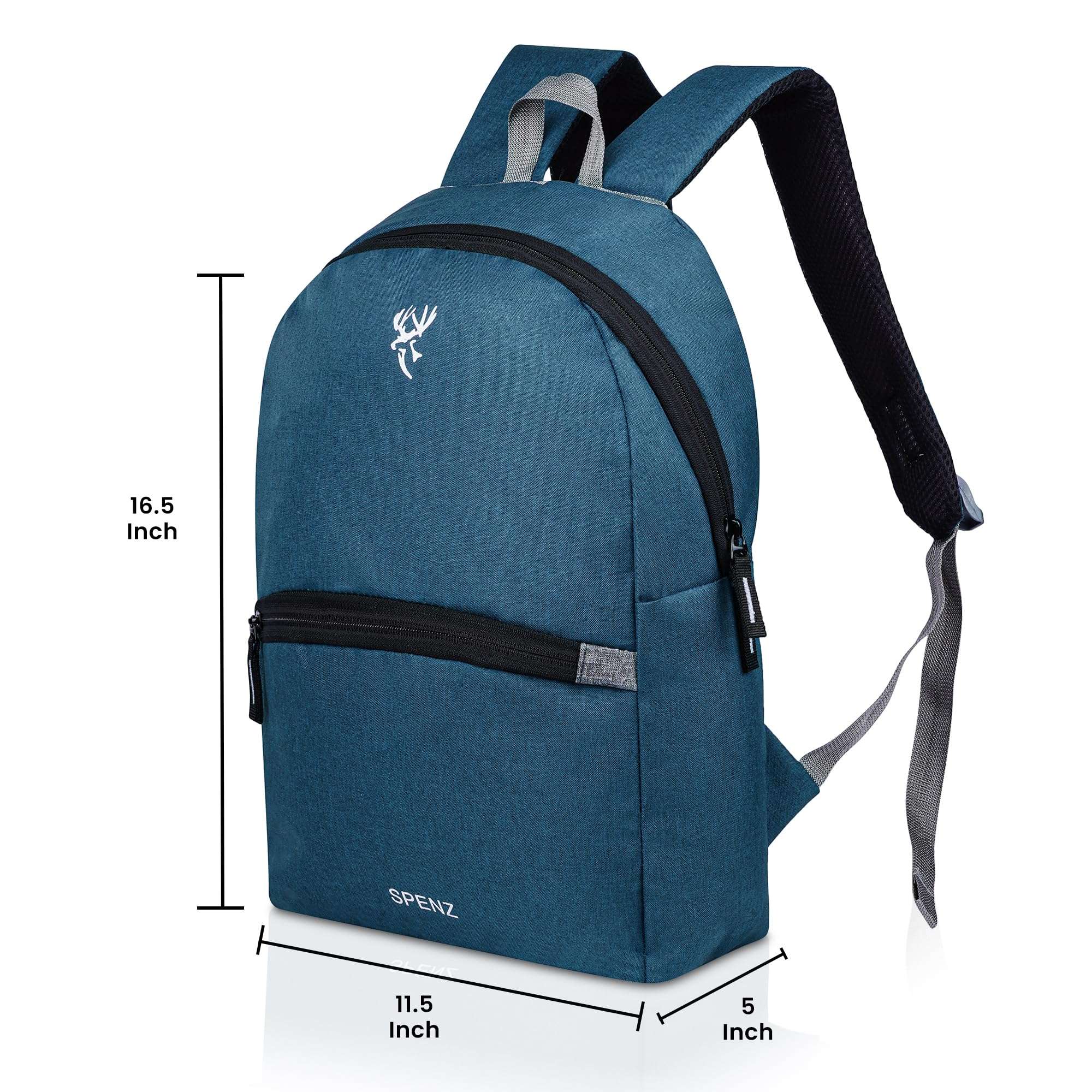 Spenz Saffron Mini Laptop Casual Backpack for Office School & College | Bag for Men & Women (Royal Blue) 4