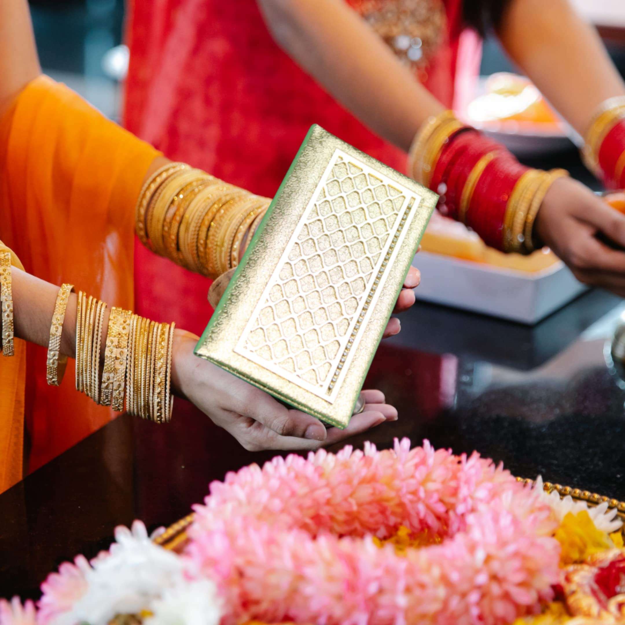 BERRYCRAVE Golden Leatherette Paper Fancy 3D Design Shagun Envelope | Shaadi ke lifafe | Envelope | Wedding | Engagement | Birthday | Festivals | Money | Windows Design-1 4