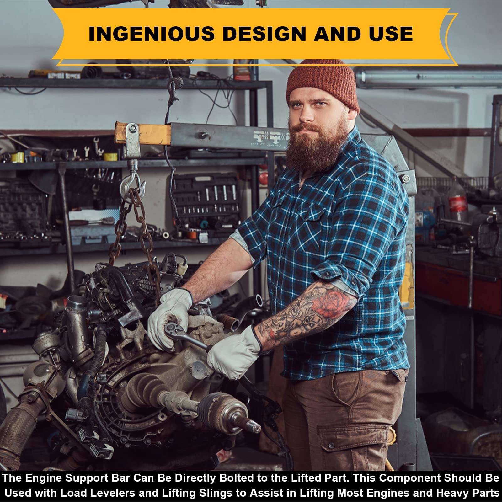 7100 Lifting Bracket Set, 4 Sets, 5,500 lb, Engine Lift Bracket, Engine Support bar, for Lifting Slings and Load Levelers, Lifting Bracket Set. Capacity Lifting Bracket. Can Withstand 5500 pounds. 6