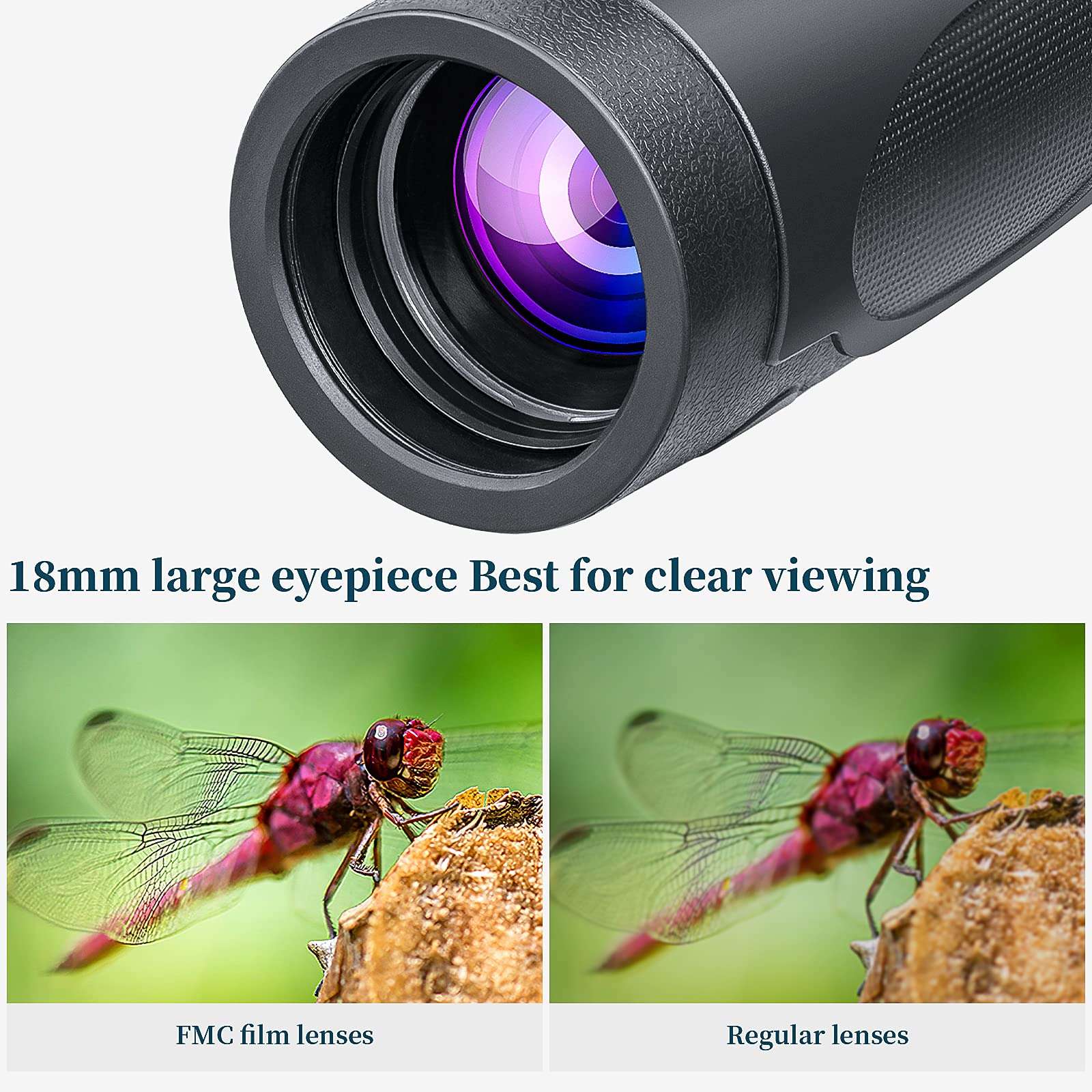 Marvelent 12x50 Monocular Telescope - HD Monocular with Smartphone Adapter, Tripod, BAK4 Prism, Waterproof Shockproof, for Wildlife Bird Watching Hunting Bird Travel Camping Hiking 3