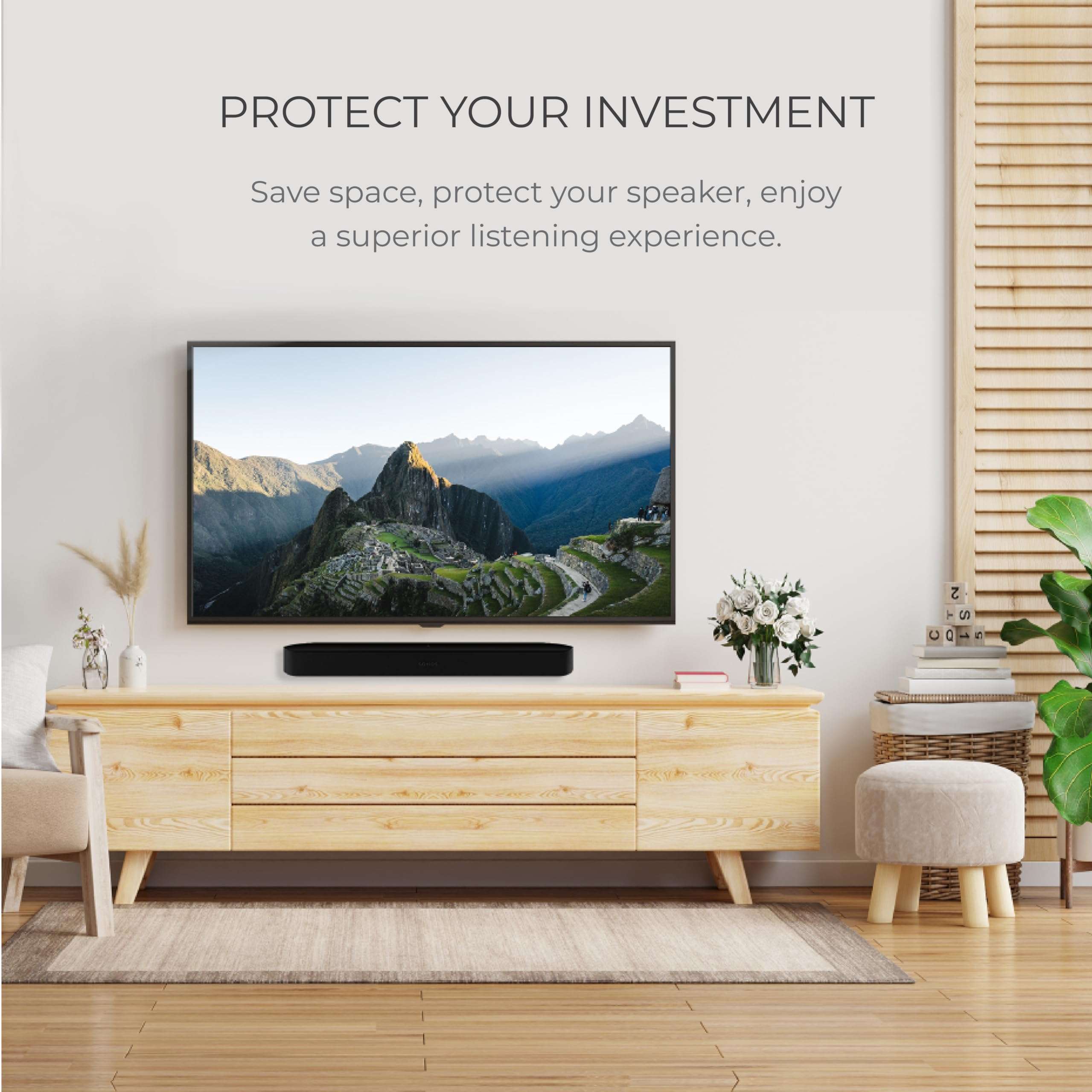 HumanCentric Soundbar Wall Mount for Sonos Beam Speaker - Black 5