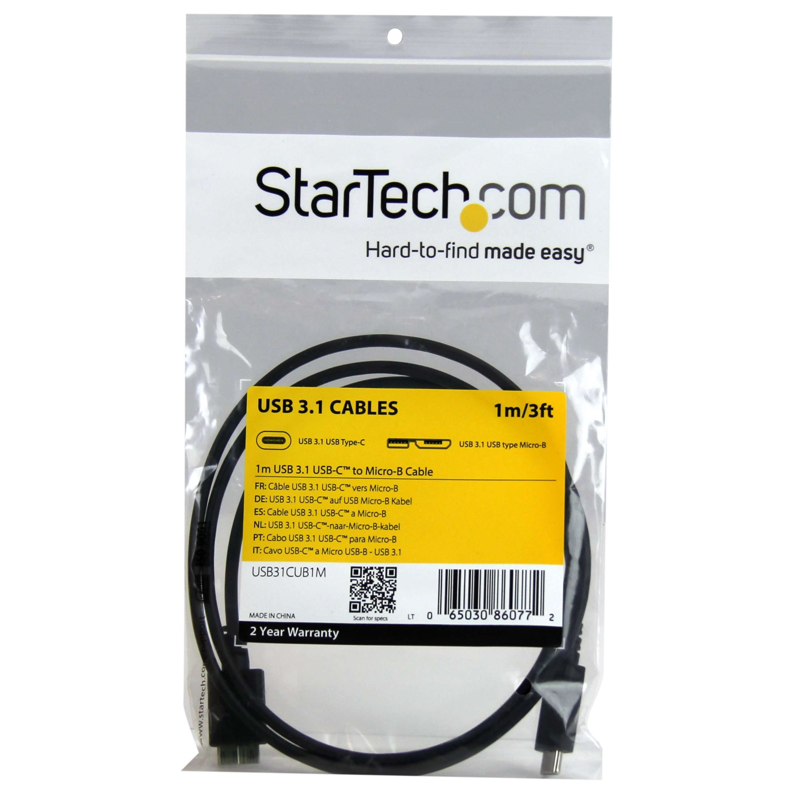 StarTech.com USB C to Micro USB Cable - 3 ft / 1m - USB 3.1 - 10Gbps - Micro USB Cord - USB Type C to Micro USB Cable (USB31CUB1M) 4