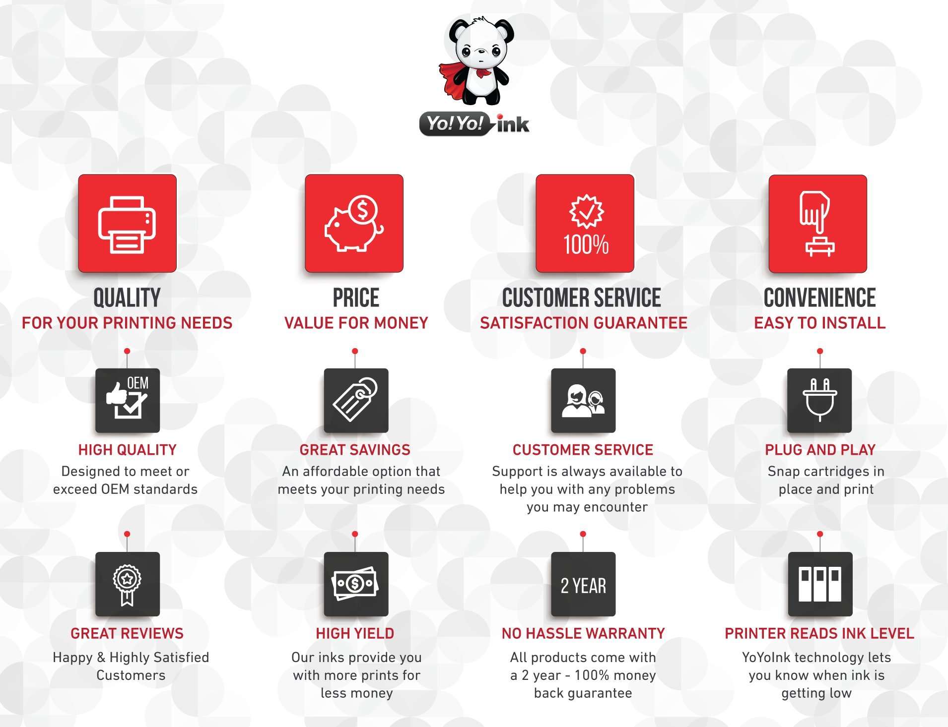 YoYoink Remanufactured Ink Cartridges Replacement for Canon PG245XL CL246XL High Yield (2 Black, 1 Color; 3 Pack) - Compatible with MX490 MX492 MG2920 iP2820 5