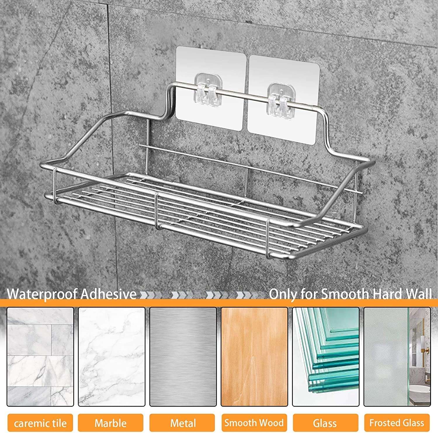 NIMIT SALES Self Adhesive Magic Wall Mounted Stickers for Kitchen and Bathroom Utility (Silver, Pack of 4) 6