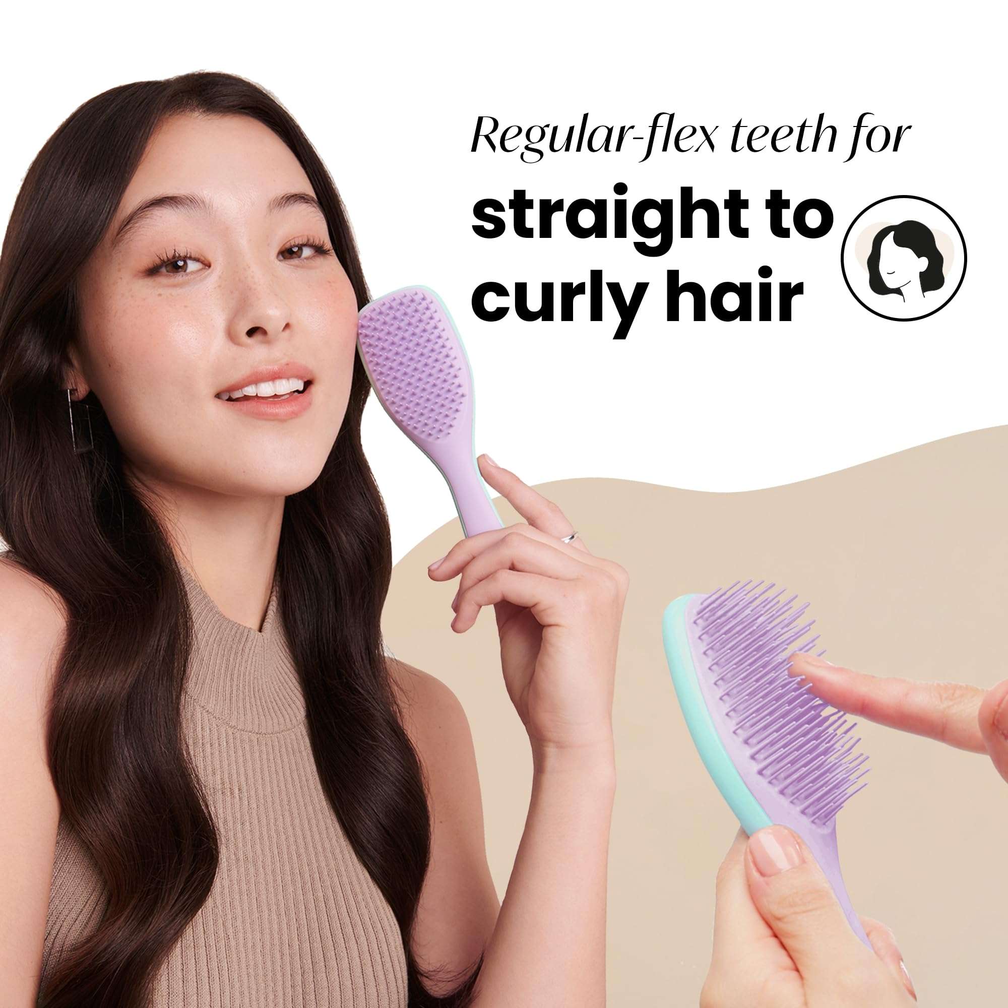 Tangle Teezer Hair Detangler Spray & Ultimate Detangler Brush Duo, with Sulfate-Free Spray & Wisteria Leaf Mini Hairbrush, for All Hair Types 4