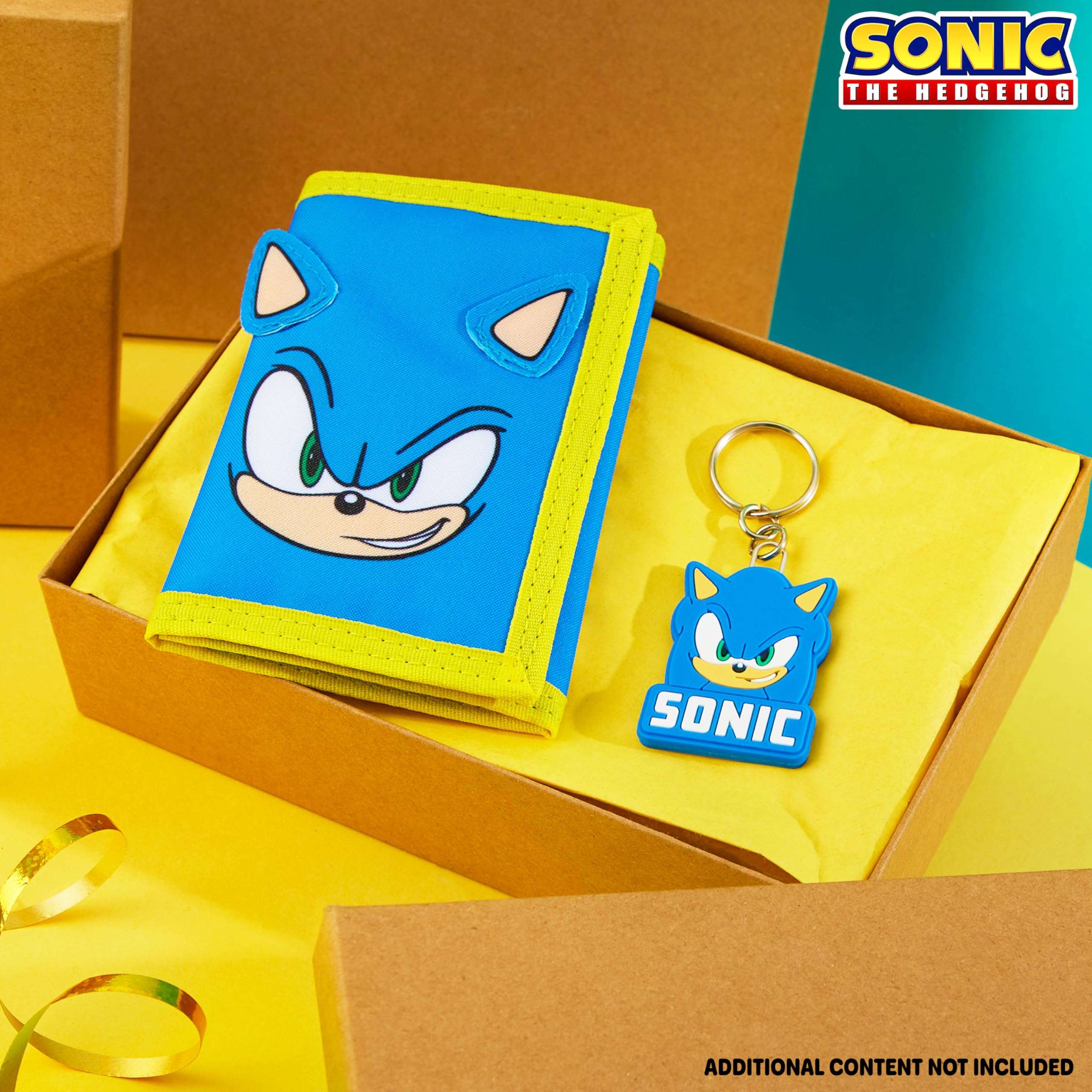 Sonic The Hedgehog Boys Wallet with Keychain for Kids Teens Trifold Card Holder Small Wallet Coin Purse Key Ring Cool Gaming Gifts for Boys 2