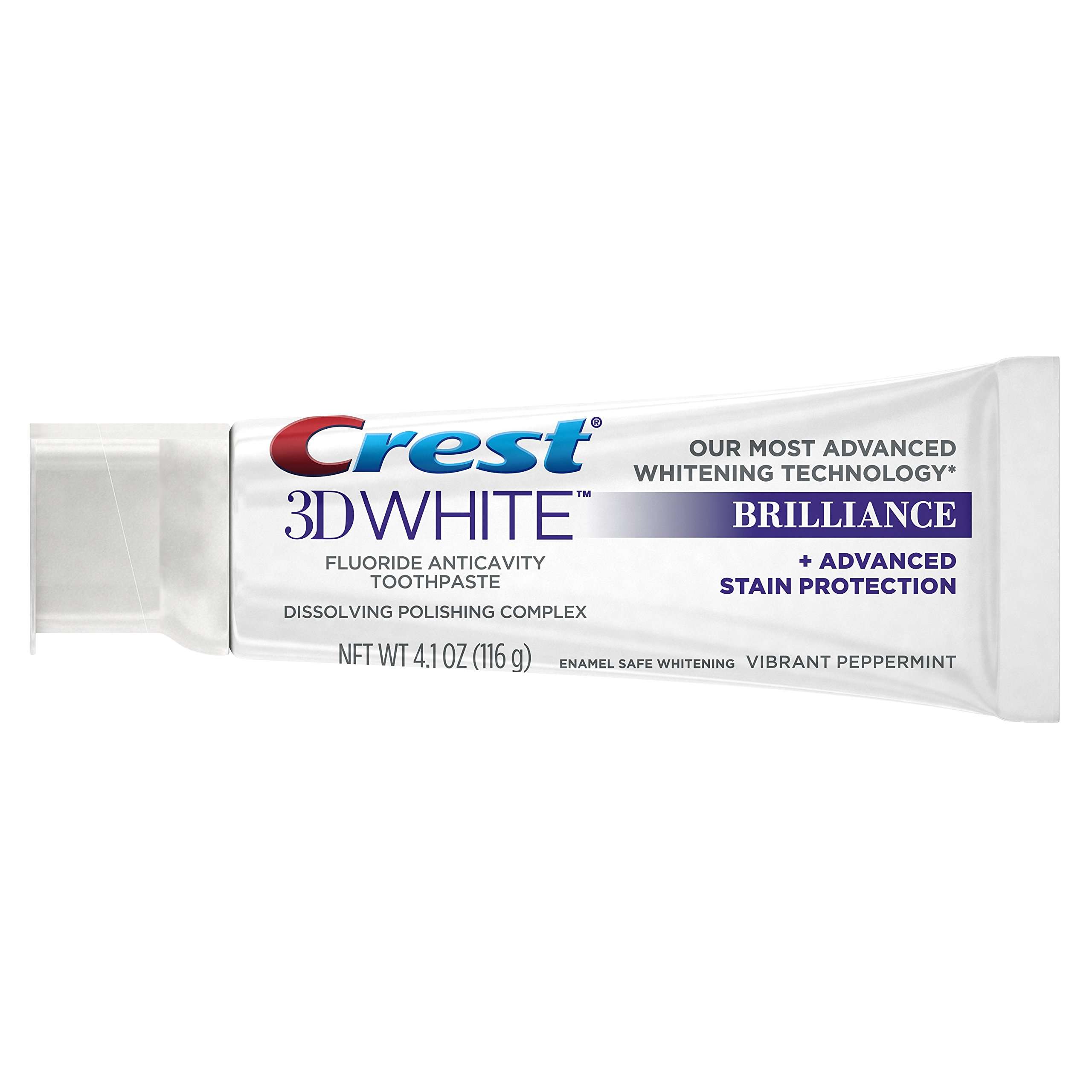 Crest 3D White Brilliance Vibrant Peppermint Toothpaste, Pack of 2 2