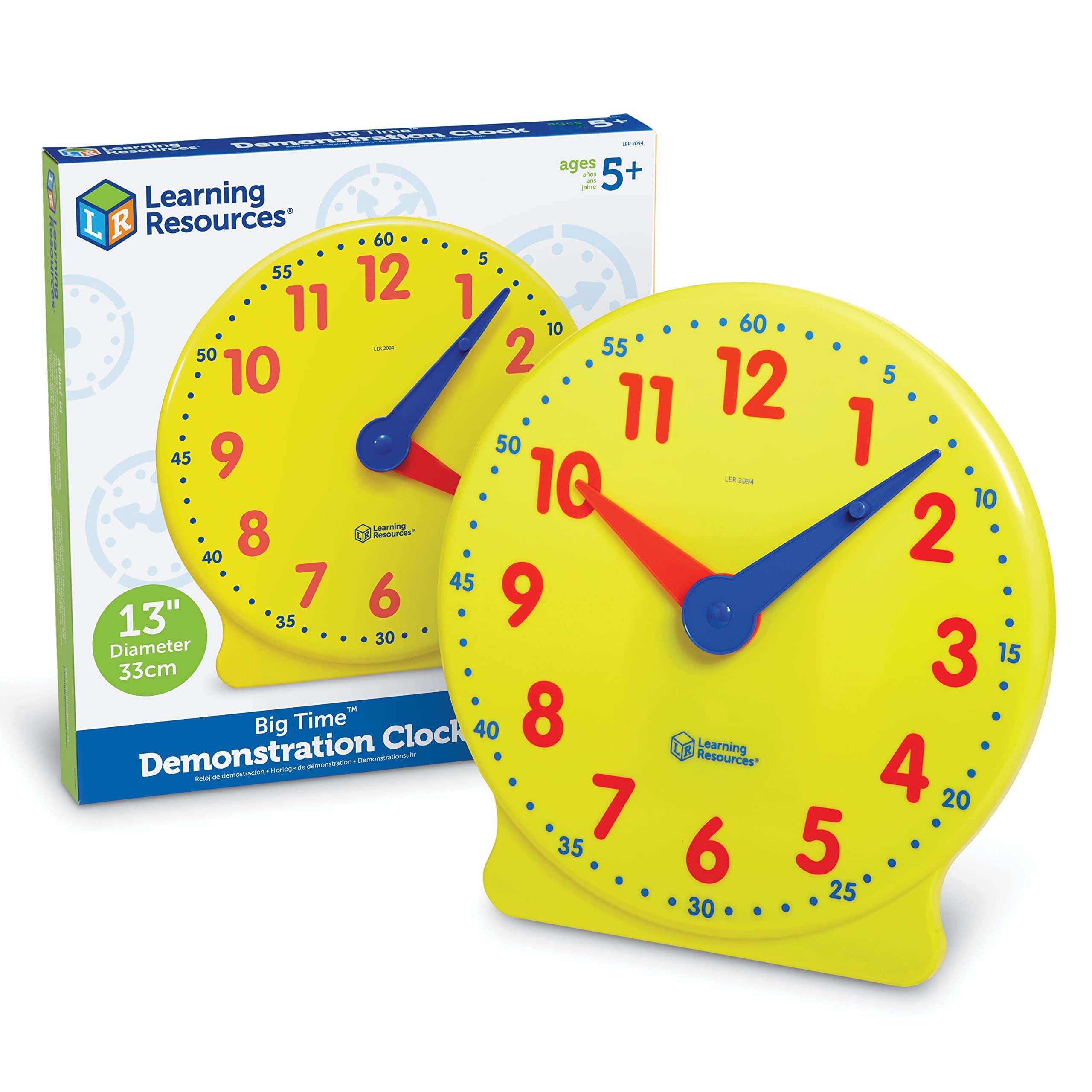 Learning Resources Big Time Learning Clock, Analog Clock, Homeschool, 12 Hour, Basic Math Development, Ages 5+ 1